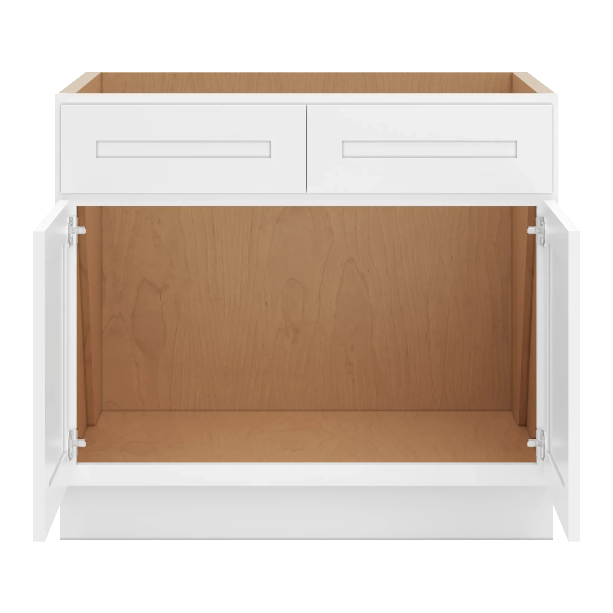 cnc luxor 5 piece white 36 w double door removable sink base cabinet
