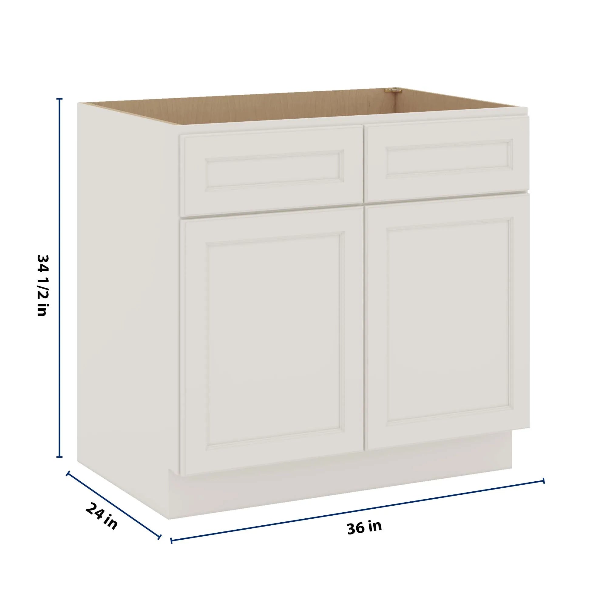 J&K Dove E1 Sink Base - 36" W