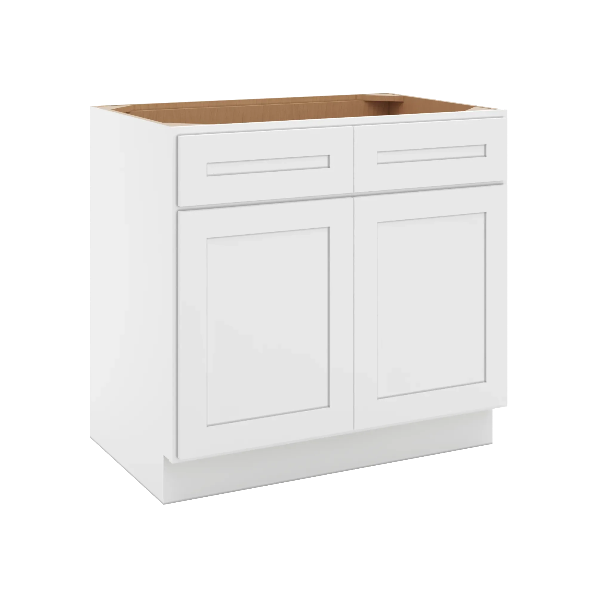 cnc luxor 5 piece white 36 w 2 drawer front double door sink base cabinet