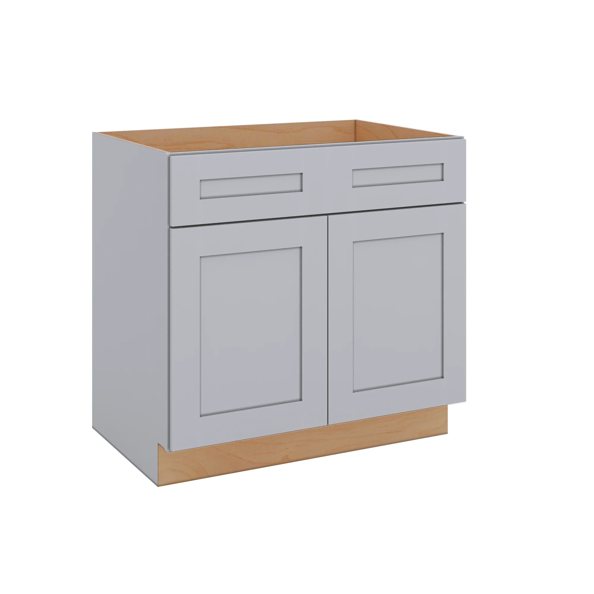 Modernform Cabinet Grey Shaker 36" W X 34 1/2" H X 24" D Double Door Sink Base Cabinet