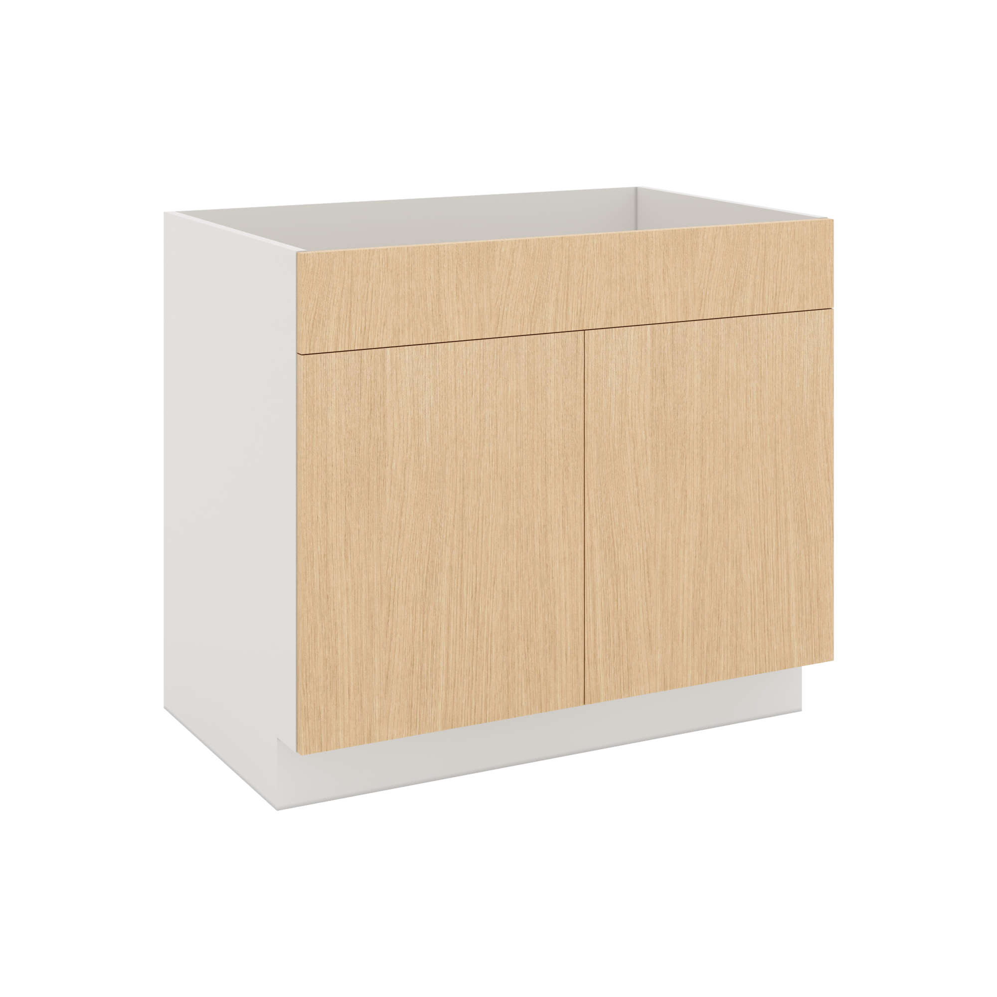 Modernform Cabinet Natural Oak 39" W X 34 1/2" H X 24" D Double Door Sink Base Cabinet