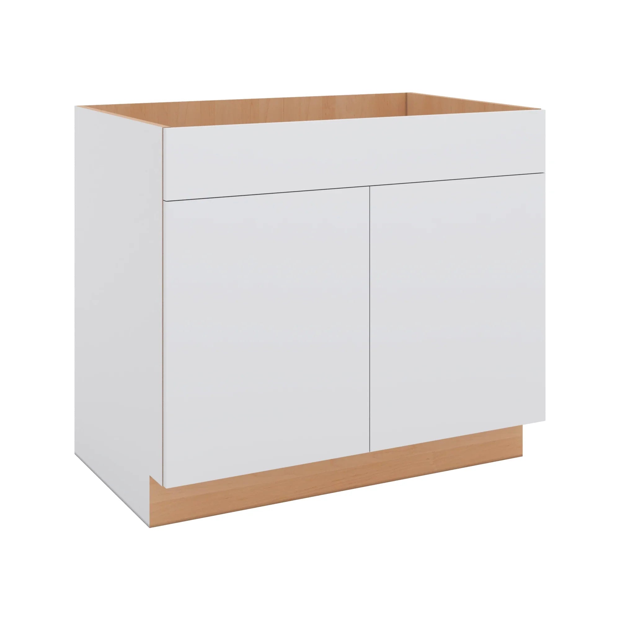 Modernform Cabinet Matte White 39" W X 34 1/2" H X 24" D Double Door Sink Base Cabinet