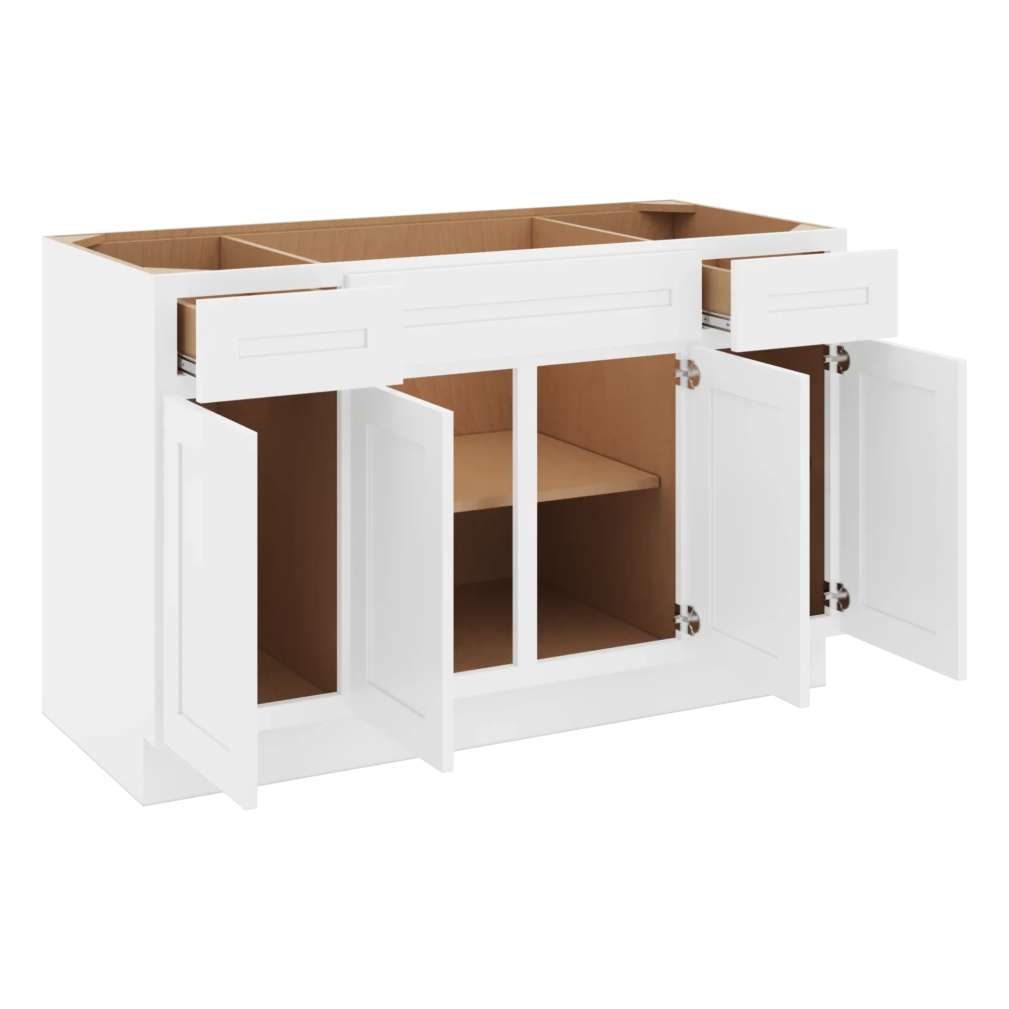 cnc luxor 5 piece white 54 w combination sink base cabinet