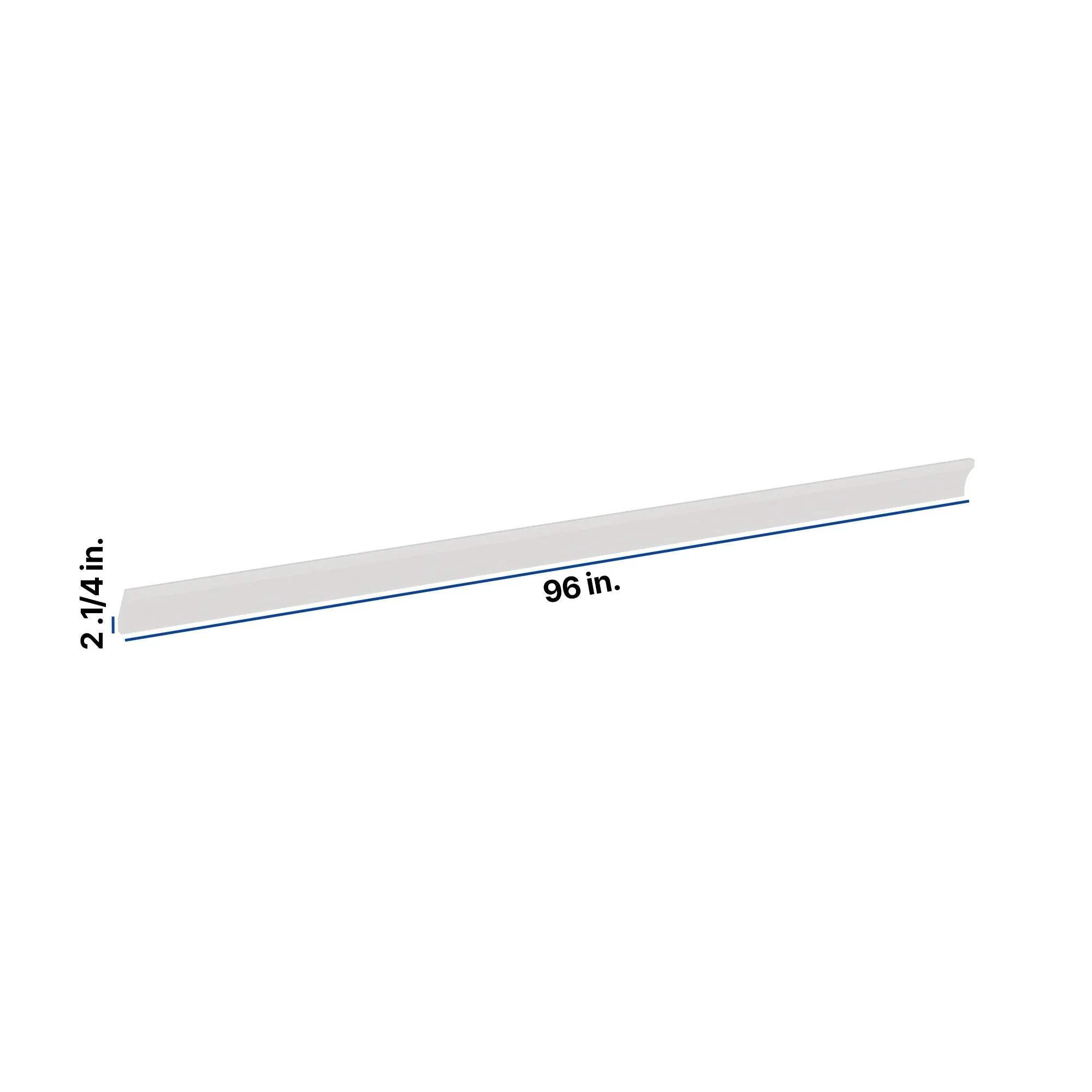 Modernform Cabinet White Shaker 96" W X 2 1/4" H X 2 1/4" D Shaker Crown Molding