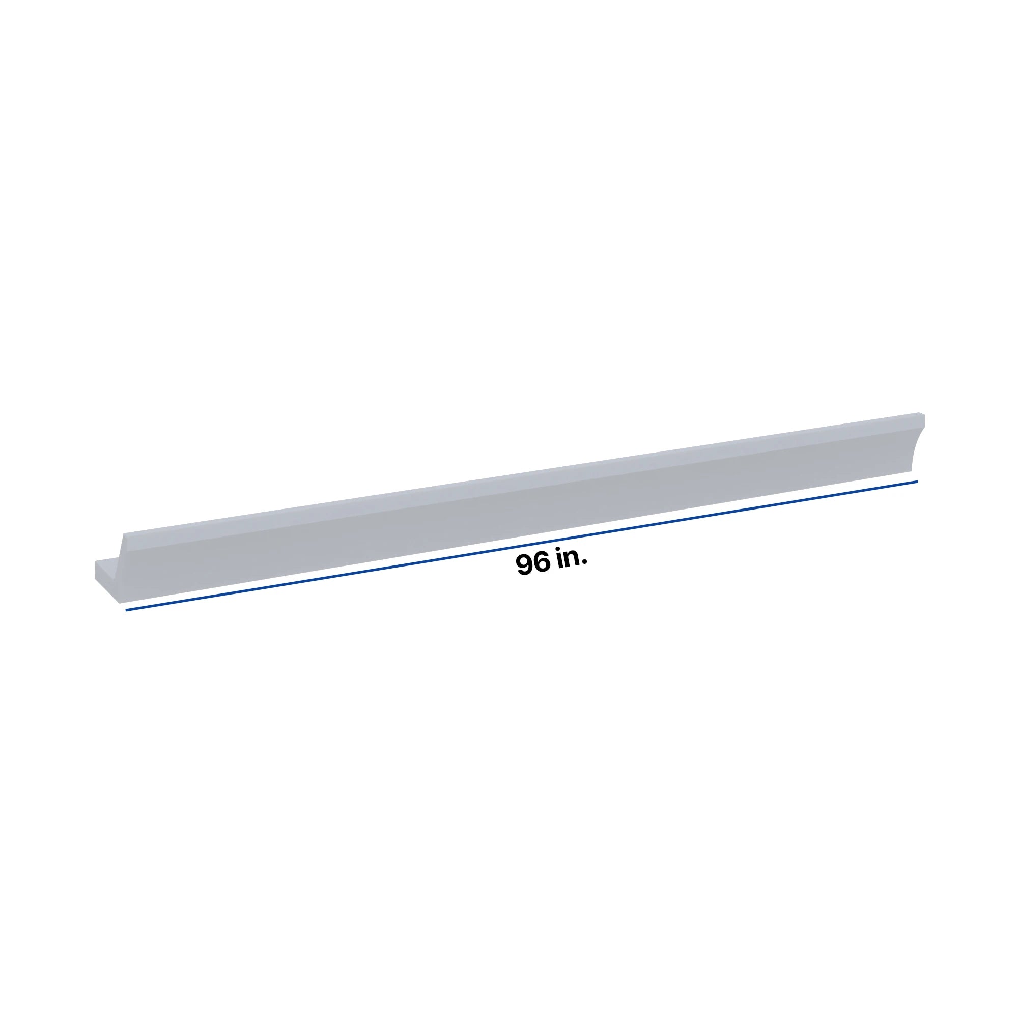 Modernform Cabinet Grey Shaker 96" W X 3 5/8" H X 5 3/4" D Shaker Crown Molding w/Heel