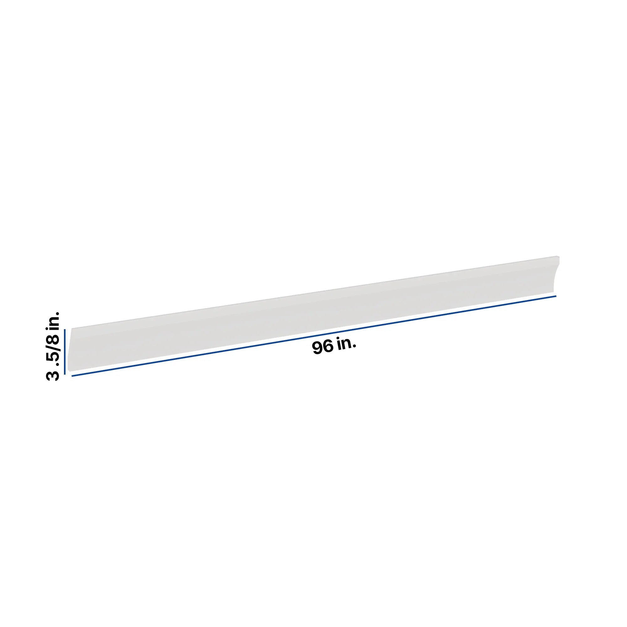 Modernform Cabinet White Shaker 96" W X 3 5/8" H X 3 3/4" D Shaker Crown Molding