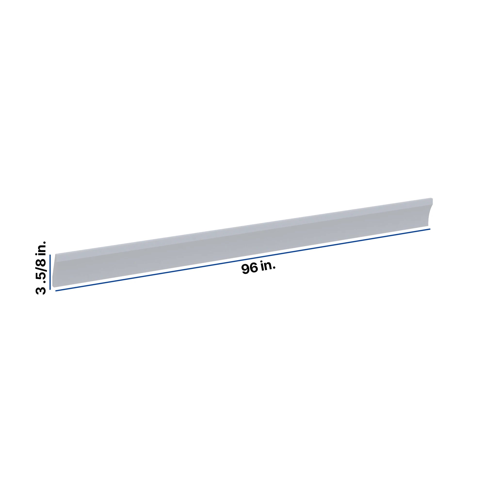 Modernform Cabinet Grey Shaker 96" W X 3 5/8" H X 3 3/4" D Shaker Crown Molding