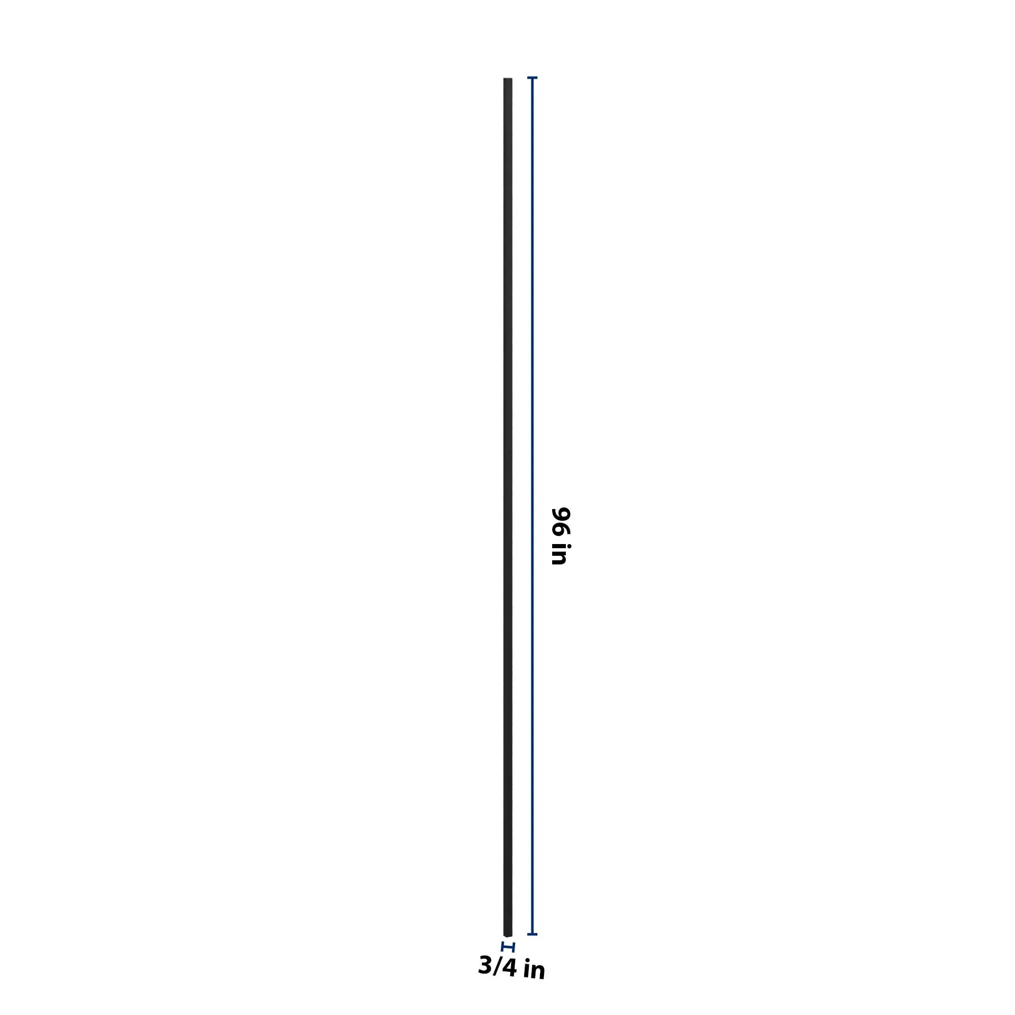 J&K Charcoal E2 Tall Filler 3/4" W x 96" H