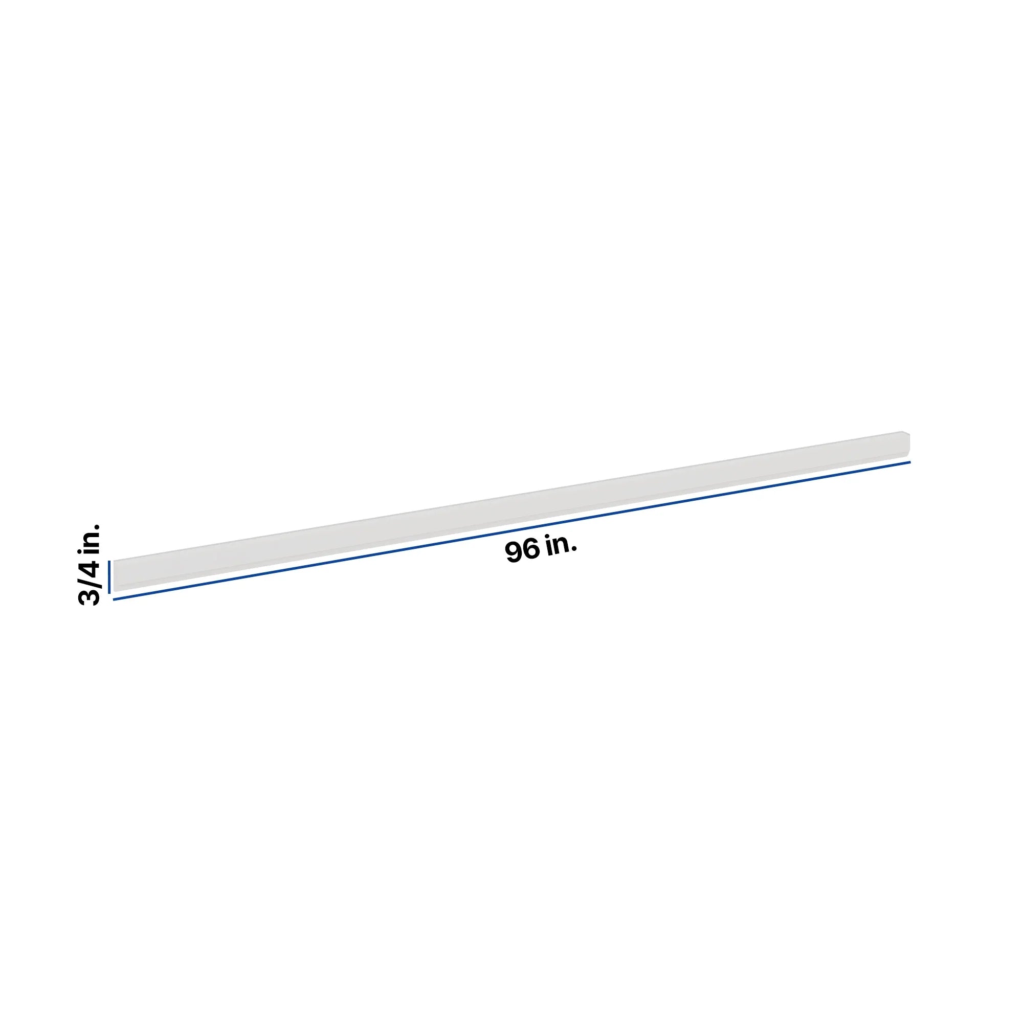 Modernform Cabinet White Shaker 96" W X 3/4" H X 1/4" D Bottom Scribe Molding