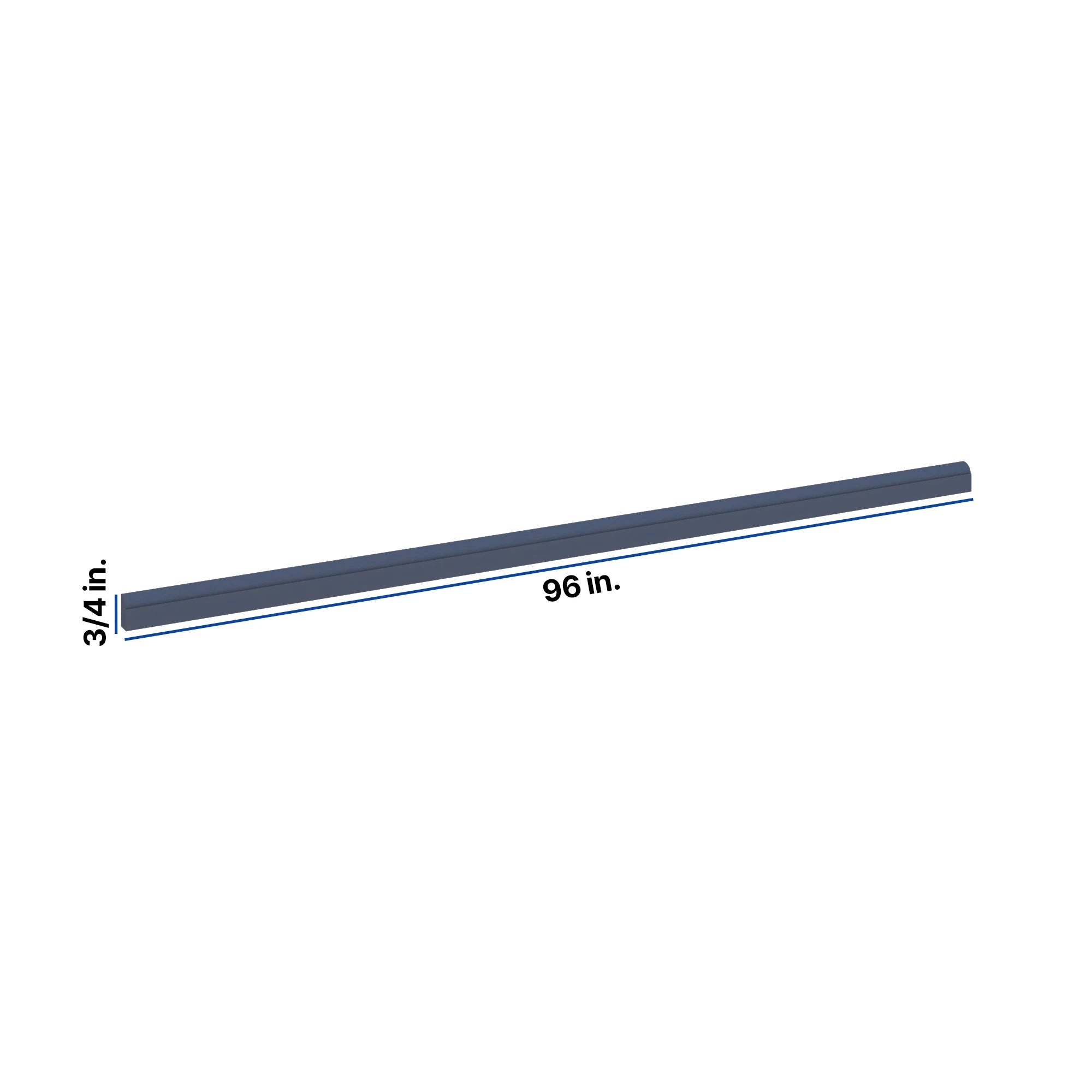 Modernform Cabinet Signature Blue 96" W X 3/4" H X 1/4" D Scribe Molding