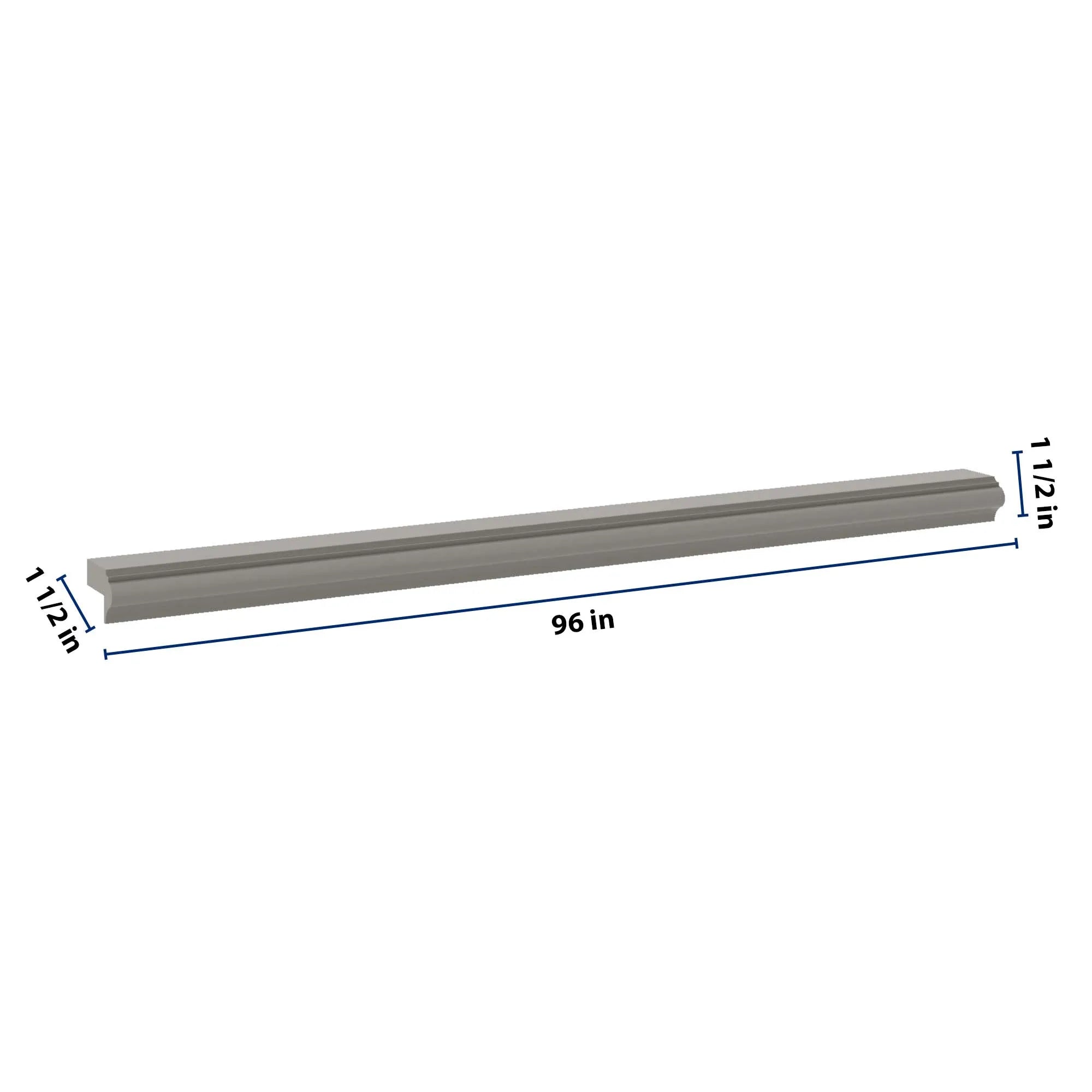 J&K Greige K3 96" W Light Rail Molding