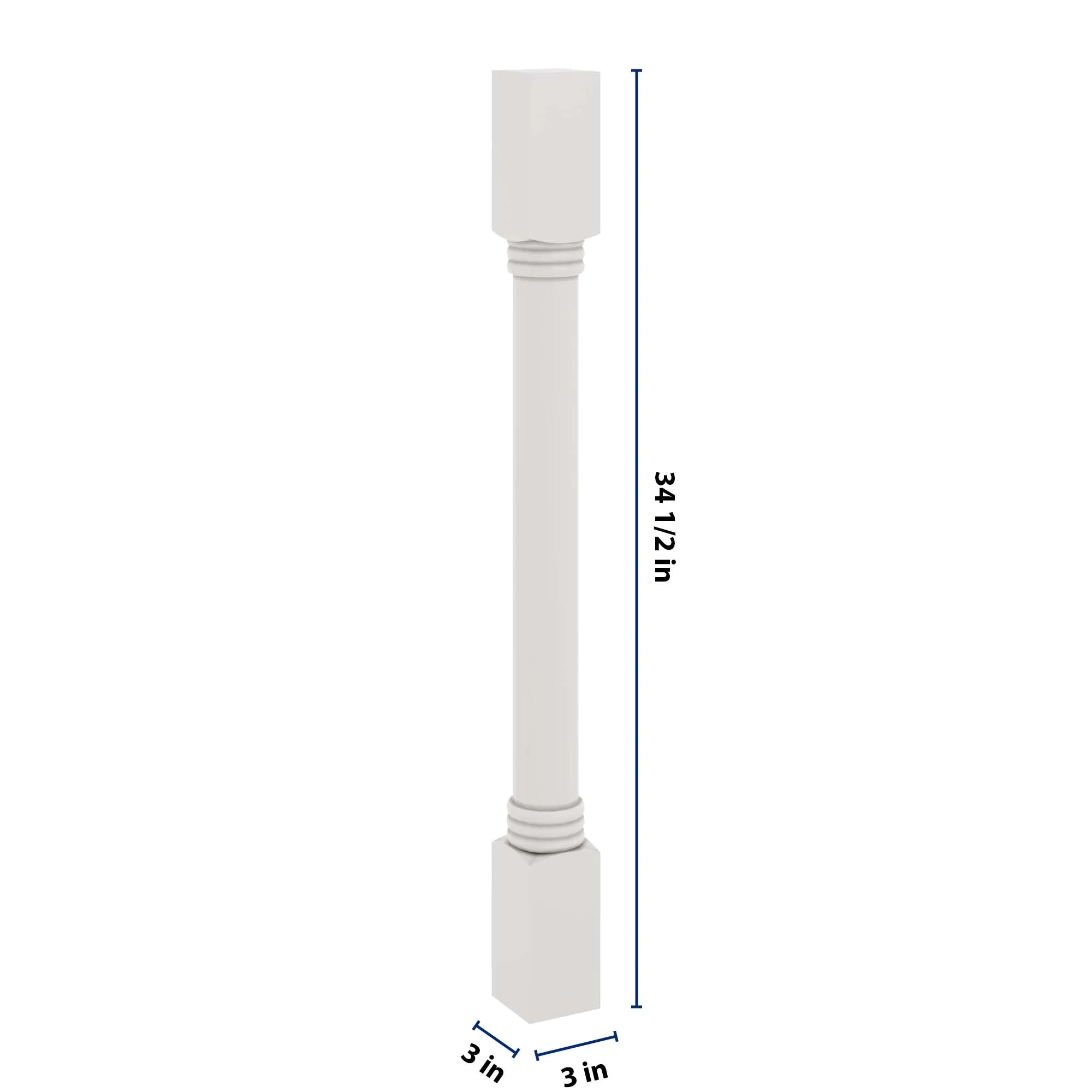 J&K Pure B5 Full Turn Post 3"W x 34 1/2" H x 3" D