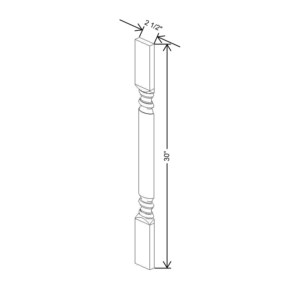 CNC Concord Richmond White 30" H Spindle Plain