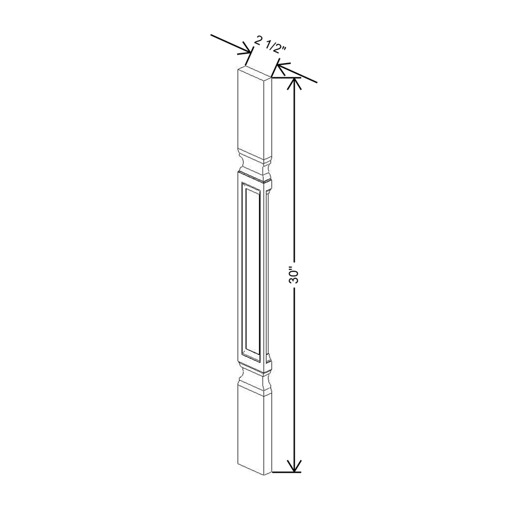 CNC Concord Elegant Smoky Grey 30" H Spindle Square