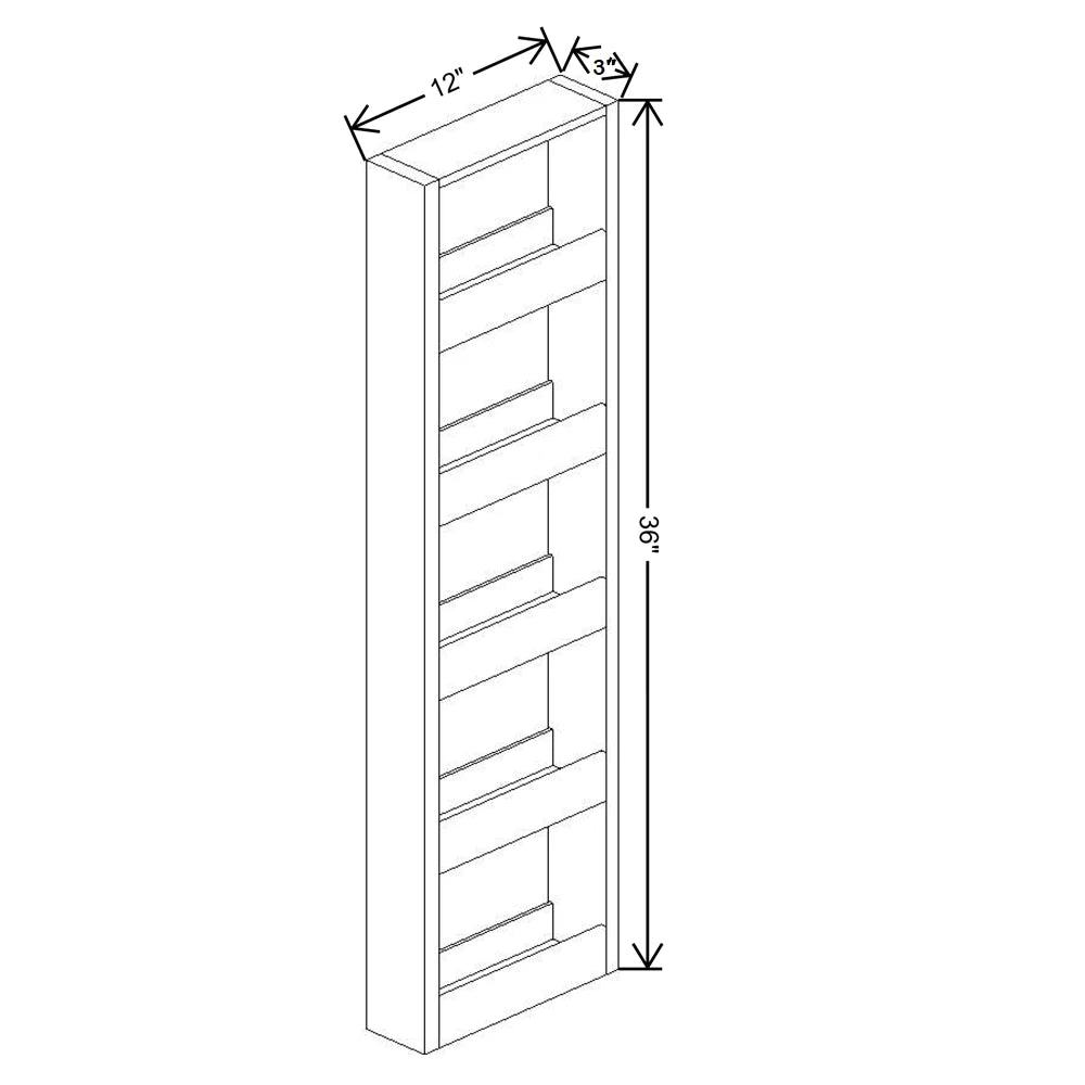 Fabuwood Allure Fusion Timber 3" W X 36" H Spice Pull Out Wall {Fil/Cab Ordered Separately}