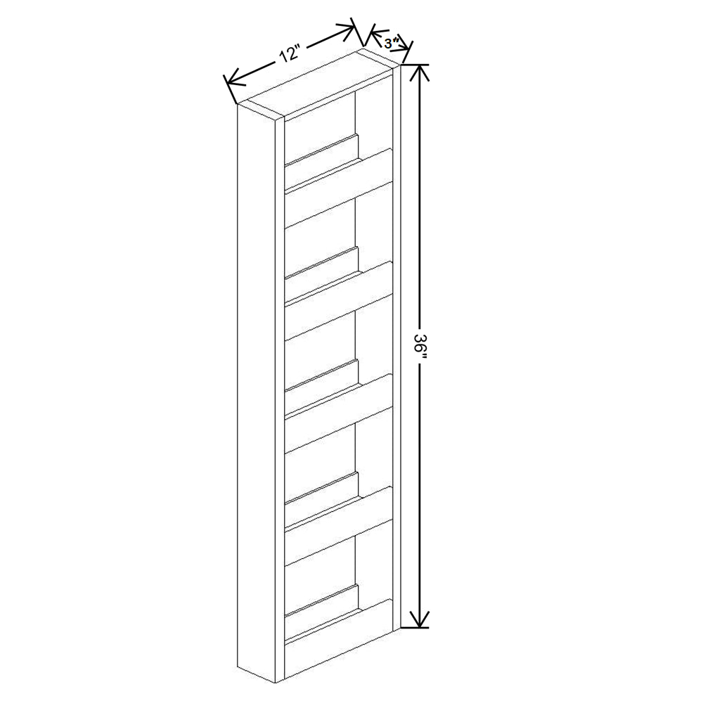 Fabuwood Allure Galaxy Dove 3" W X 36" H Spice Pull Out Wall {Fil/Cab Ordered Separately}