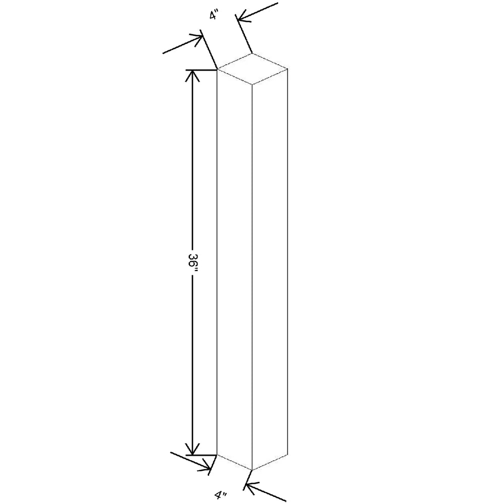 Fabuwood Quest Metro Frost 4" W X 36" H X 4" D Square Post