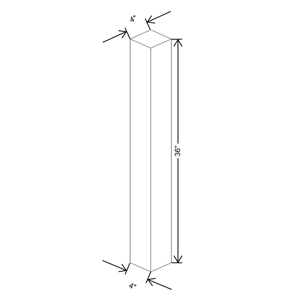 Fabuwood Allure Galaxy Dove 4" W X 36" H X 4" D Square Post