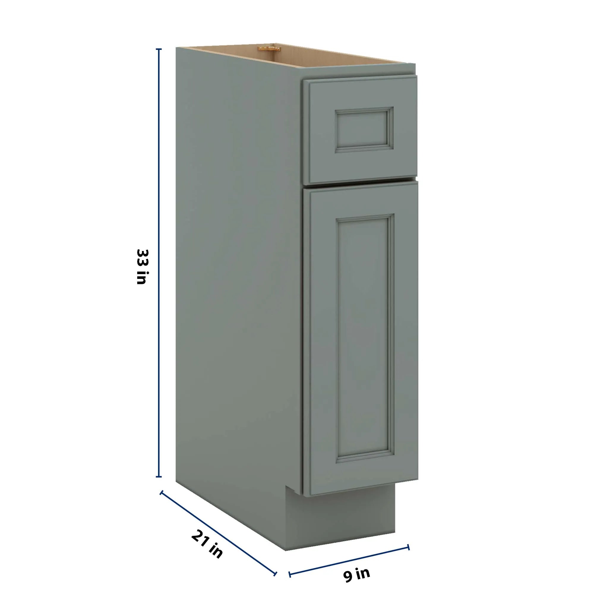 J&K Sage E3 Vanity Base Door/Drawer 09" W x 33" H x 21" D