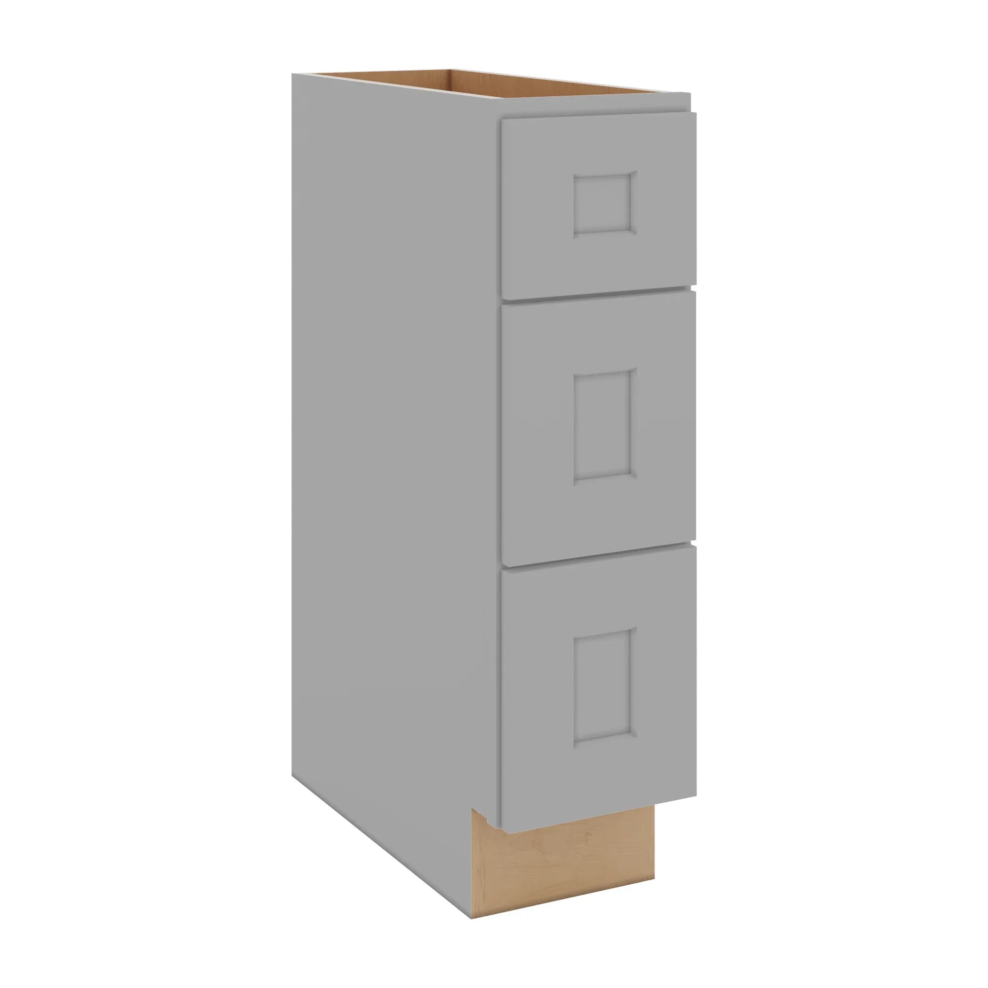 J&K Castle Grey S5 Vanity 3 Drawer Base 09" W x 33" H x 21" D