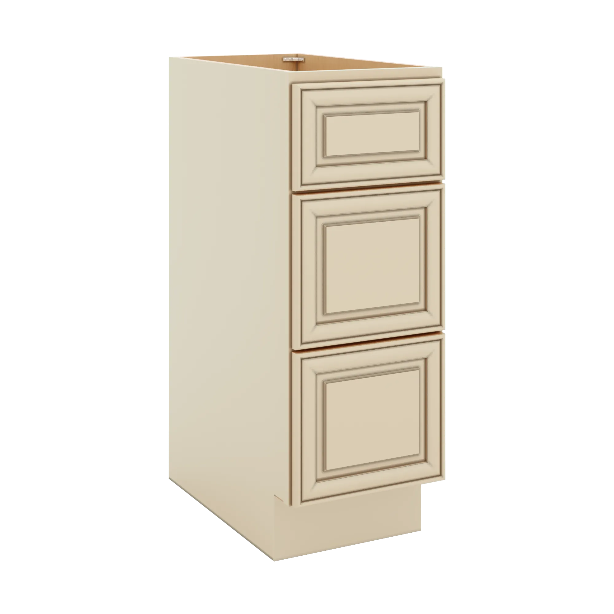 J&K Creme Glazed A7 Vanity 3 Drawer Base 12" W x 33" H x 21" D