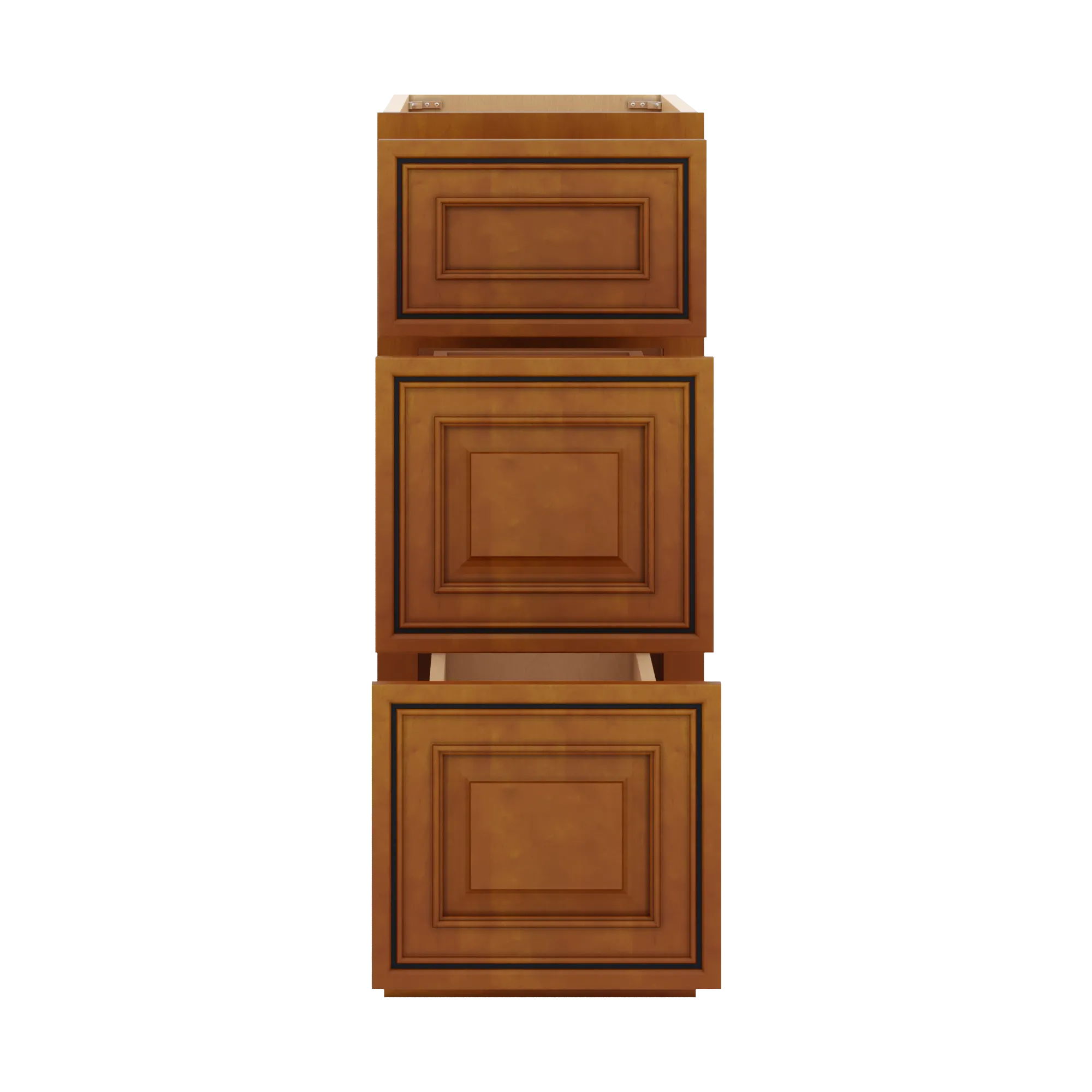 j k mocha glazed k10 vanity 3 drawer base 12 w x 33 h x 21 d