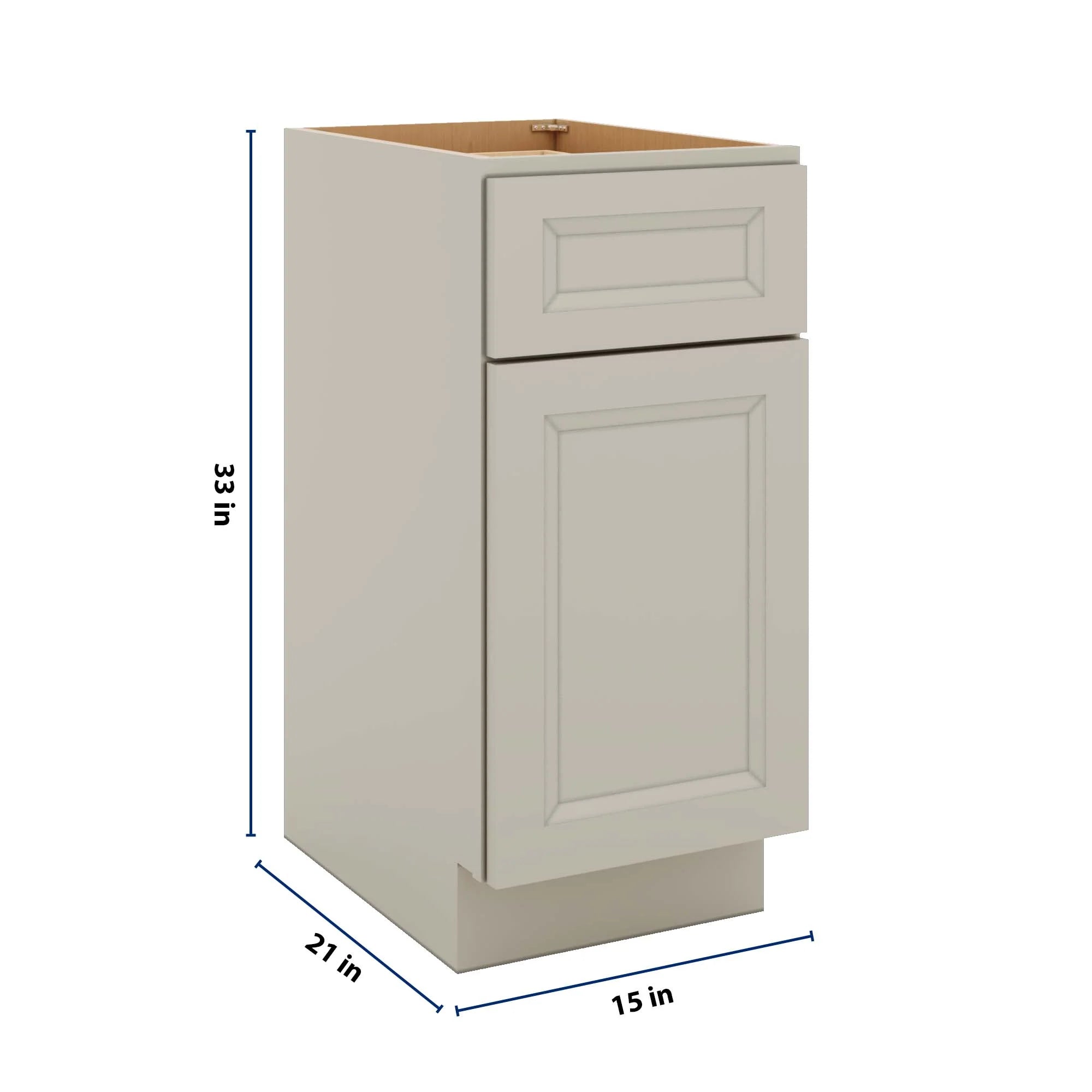 J&K Pebble B6 Vanity Base Door/Drawer 15" W x 33" H x 21" D