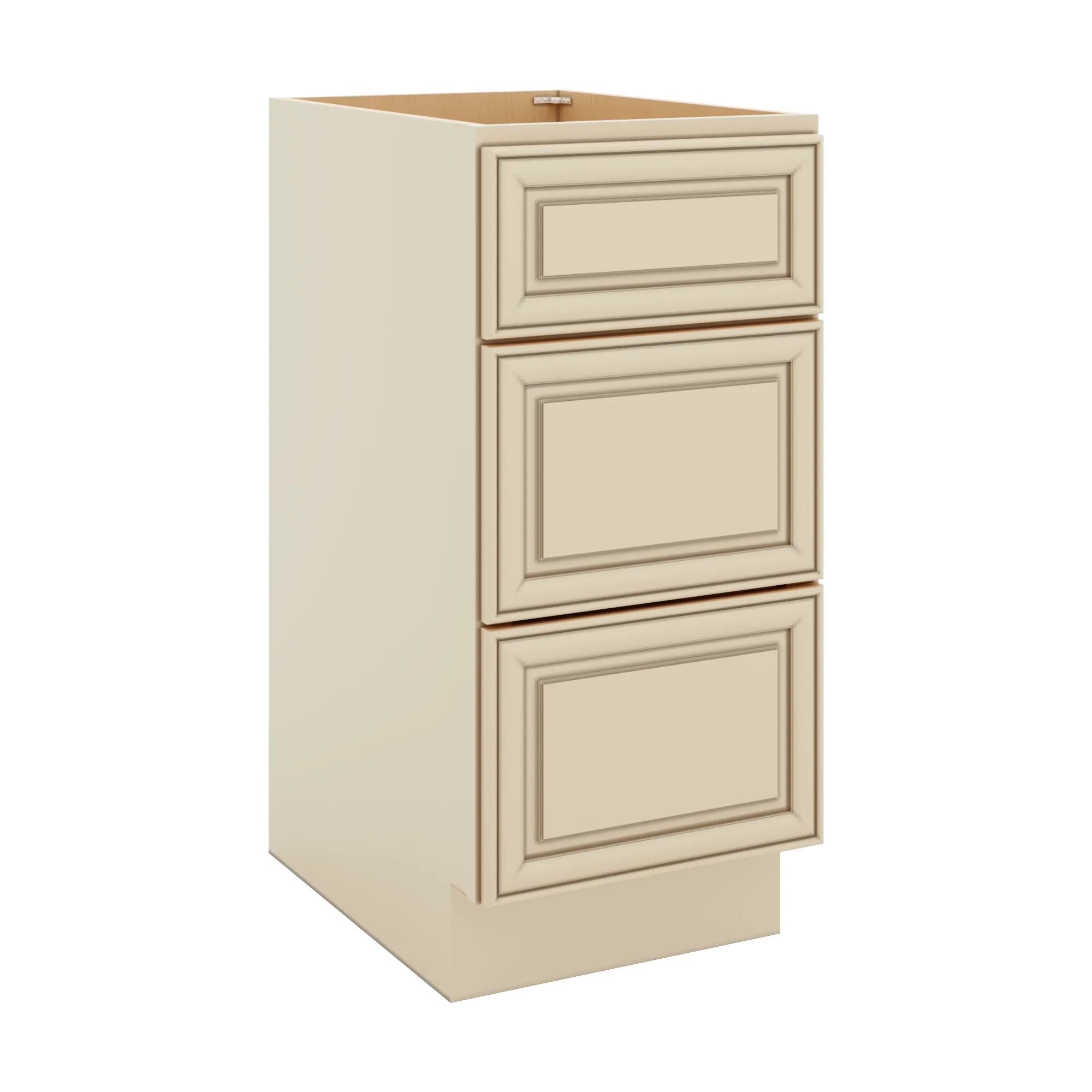 J&K Creme Glazed A7 Vanity 3 Drawer Base 15" W x 33" H x 21" D