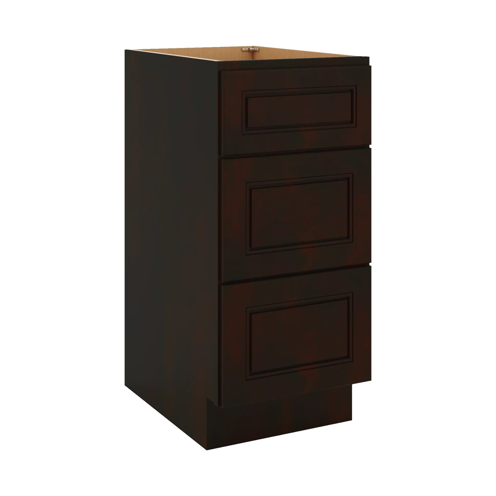 J&K Espresso K8 Vanity 3 Drawer Base 15" W x 33" H x 21" D
