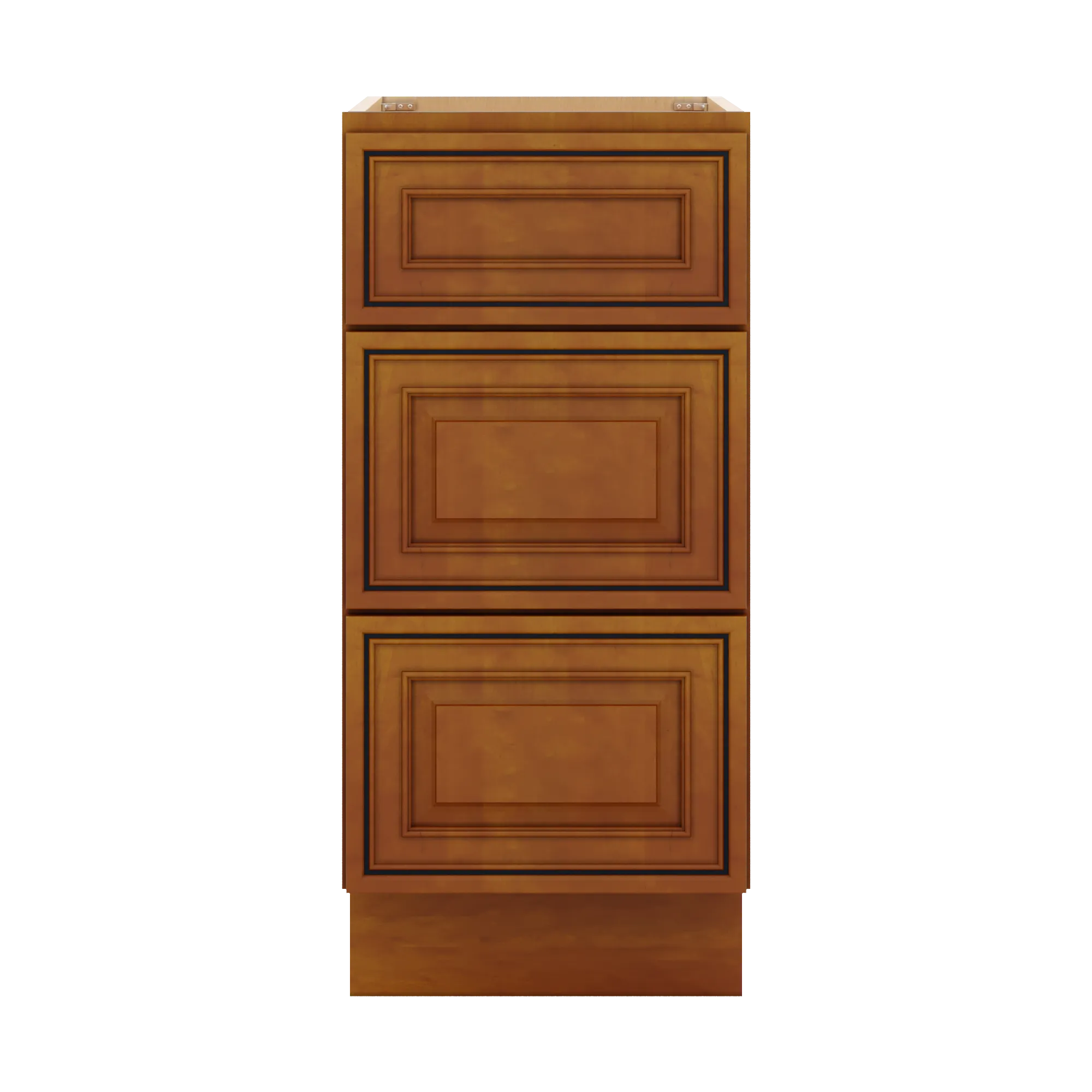 j k mocha glazed k10 vanity 3 drawer base 15 w x 33 h x 21 d
