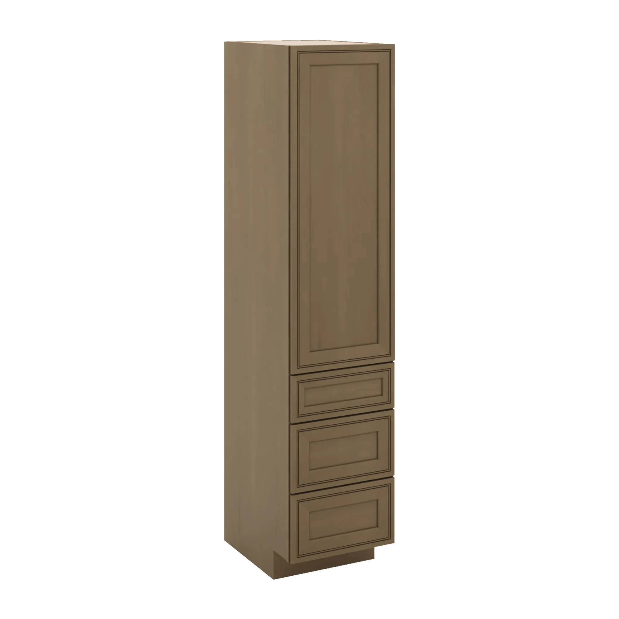 J&K Hazel H8 Vanity Linen with bottom Drawers 18" W x 81" H x 24" D