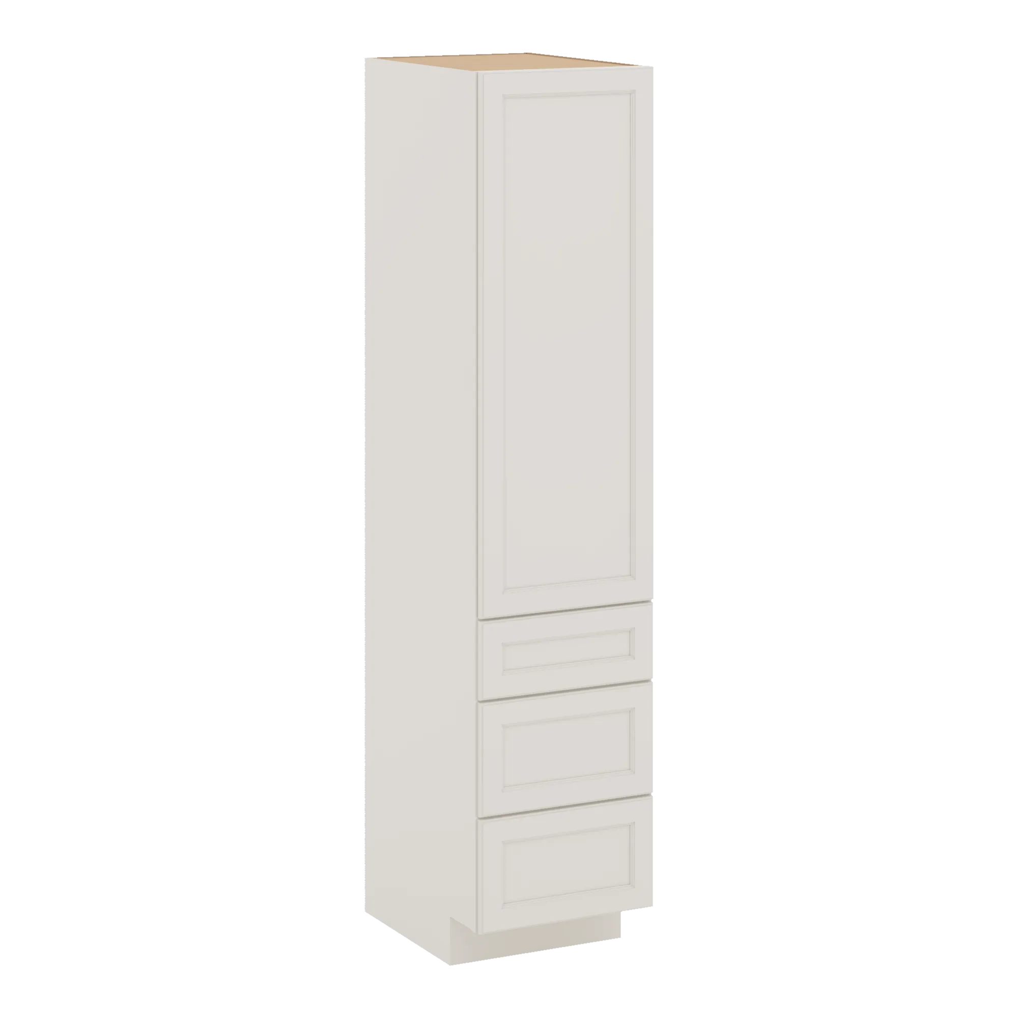 J&K Dove E1 Vanity Linen with bottom Drawers 18" W x 81" H x 24" D