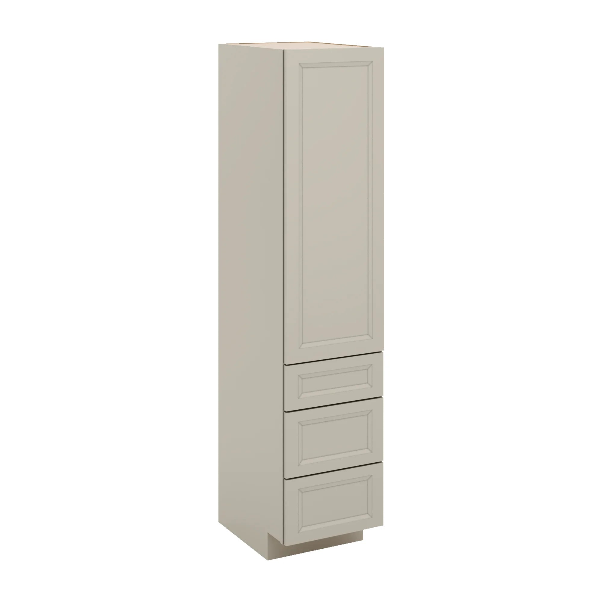 J&K Pebble B6 Vanity Linen with bottom Drawers 18" W x 81" H x 24" D