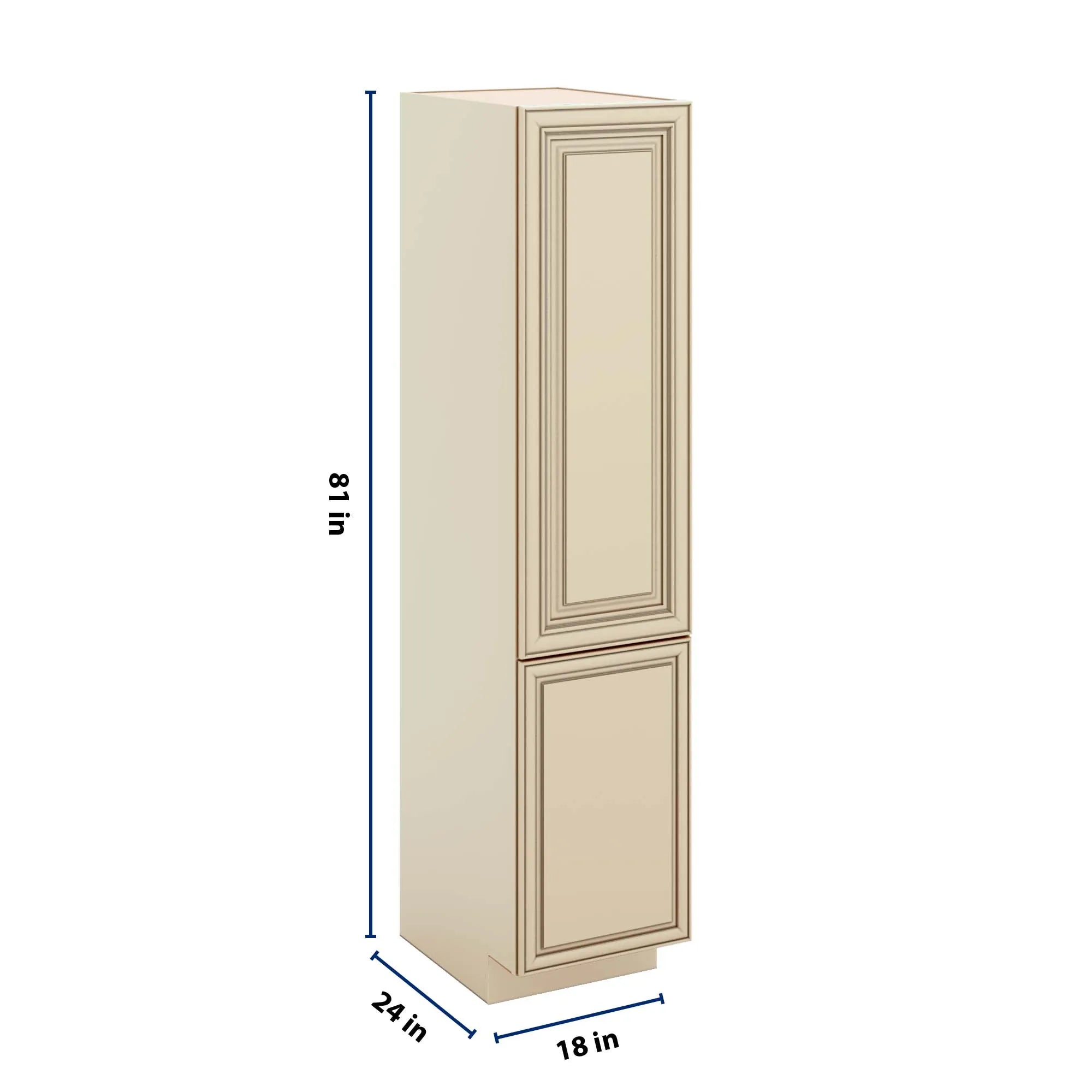 J&K Creme Glazed A7 Vanity Linen 18" W x 81" H x 24" D