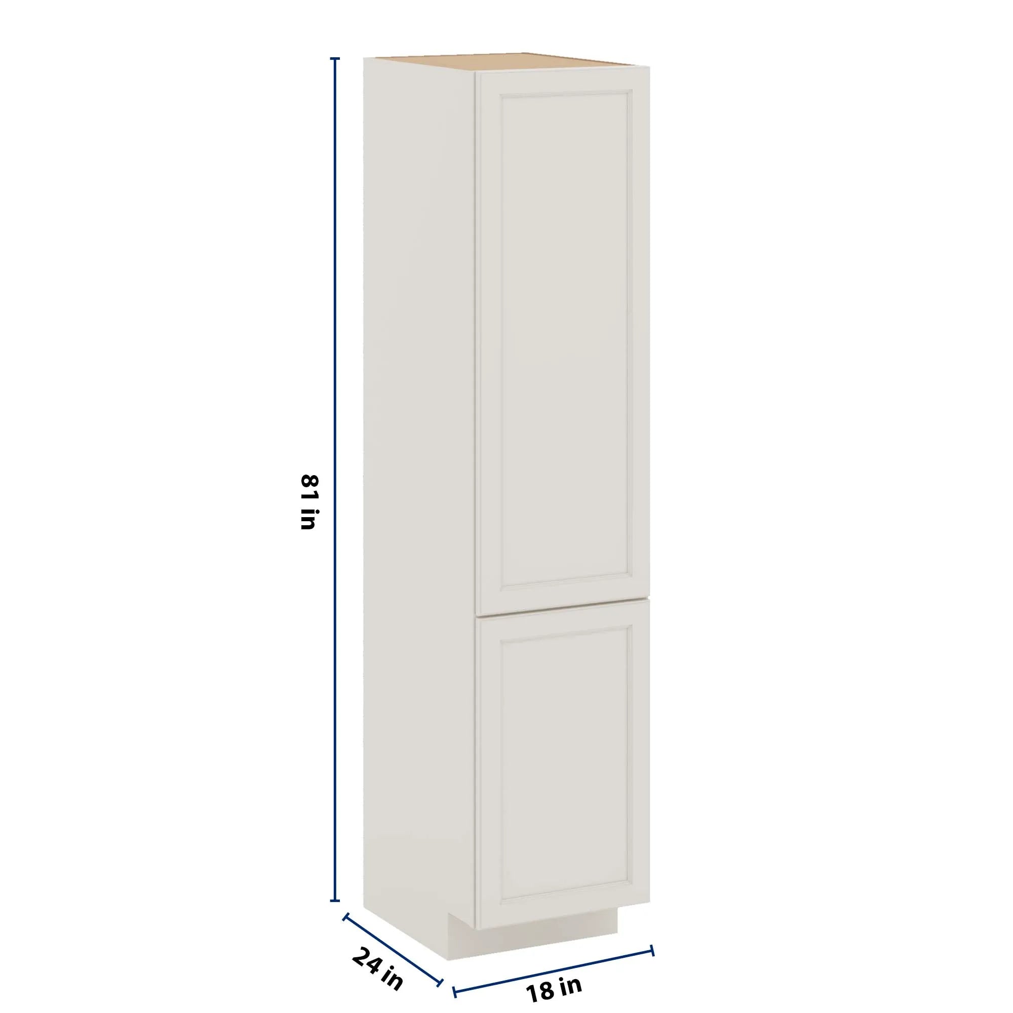 J&K Dove E1 Vanity Linen 18" W x 81" H x 24" D