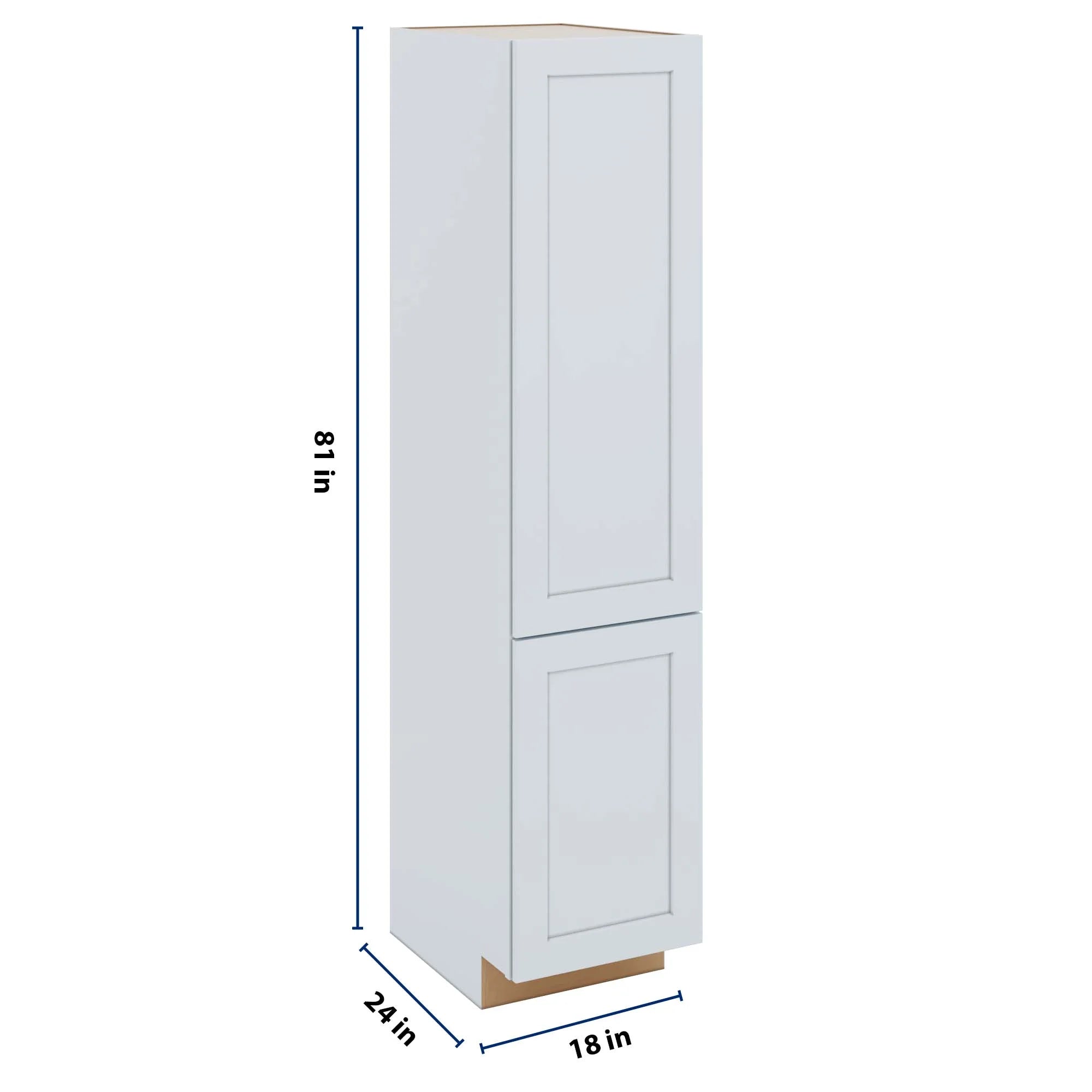 J&K White Shaker S8 Vanity Linen 18" W x 81" H x 24" D
