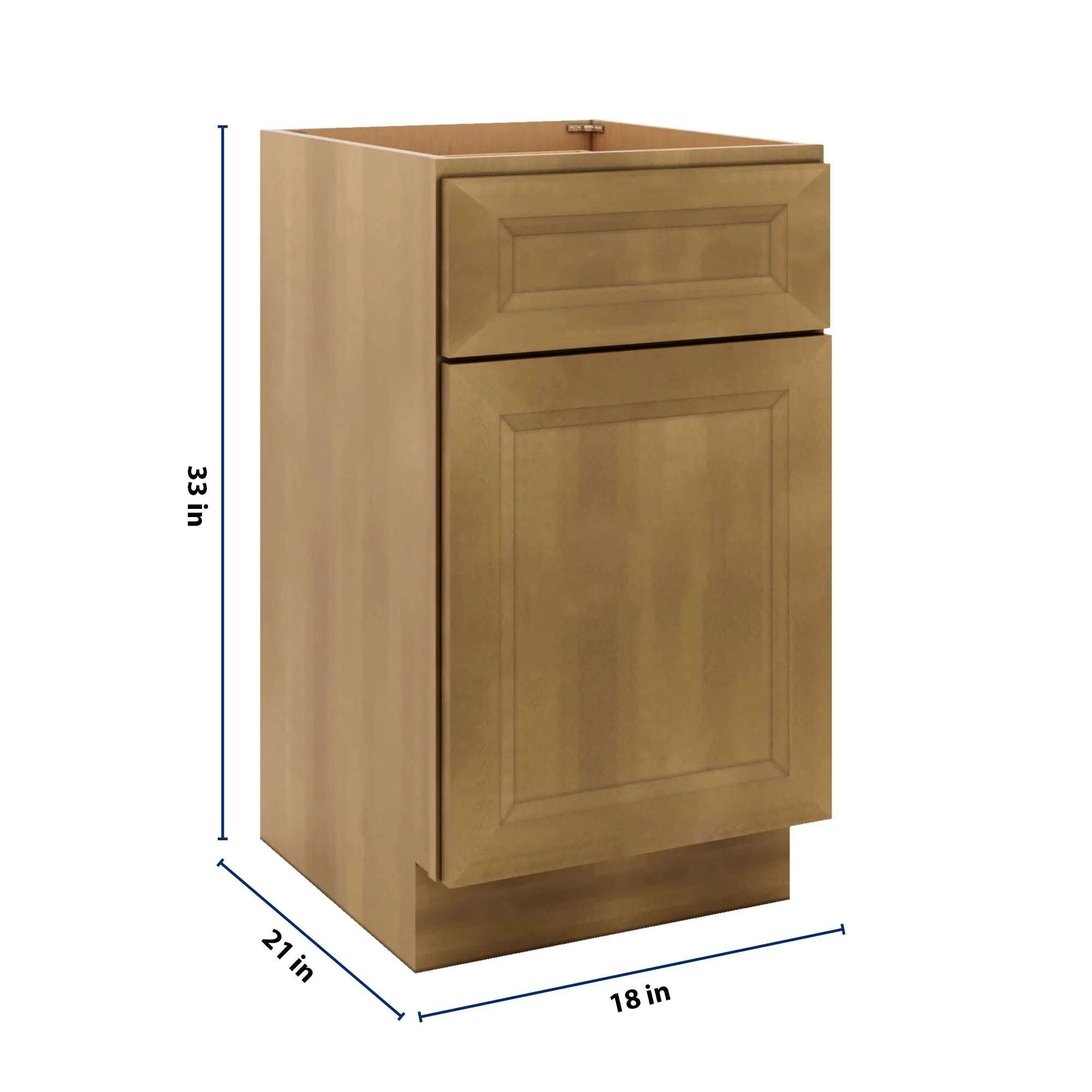 J&K Butterscotch B8 Vanity Base Door/Drawer 18" W x 33" H x 21" D