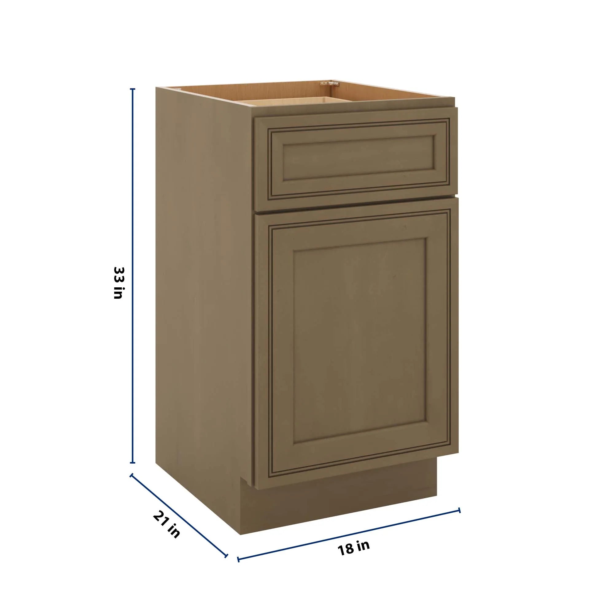 J&K Hazel H8 Vanity Base Door/Drawer 18" W x 33" H x 21" D