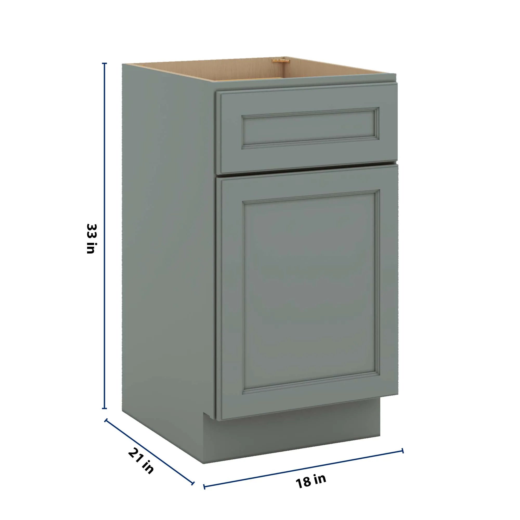 J&K Sage E3 Vanity Base Door/Drawer 18" W x 33" H x 21" D