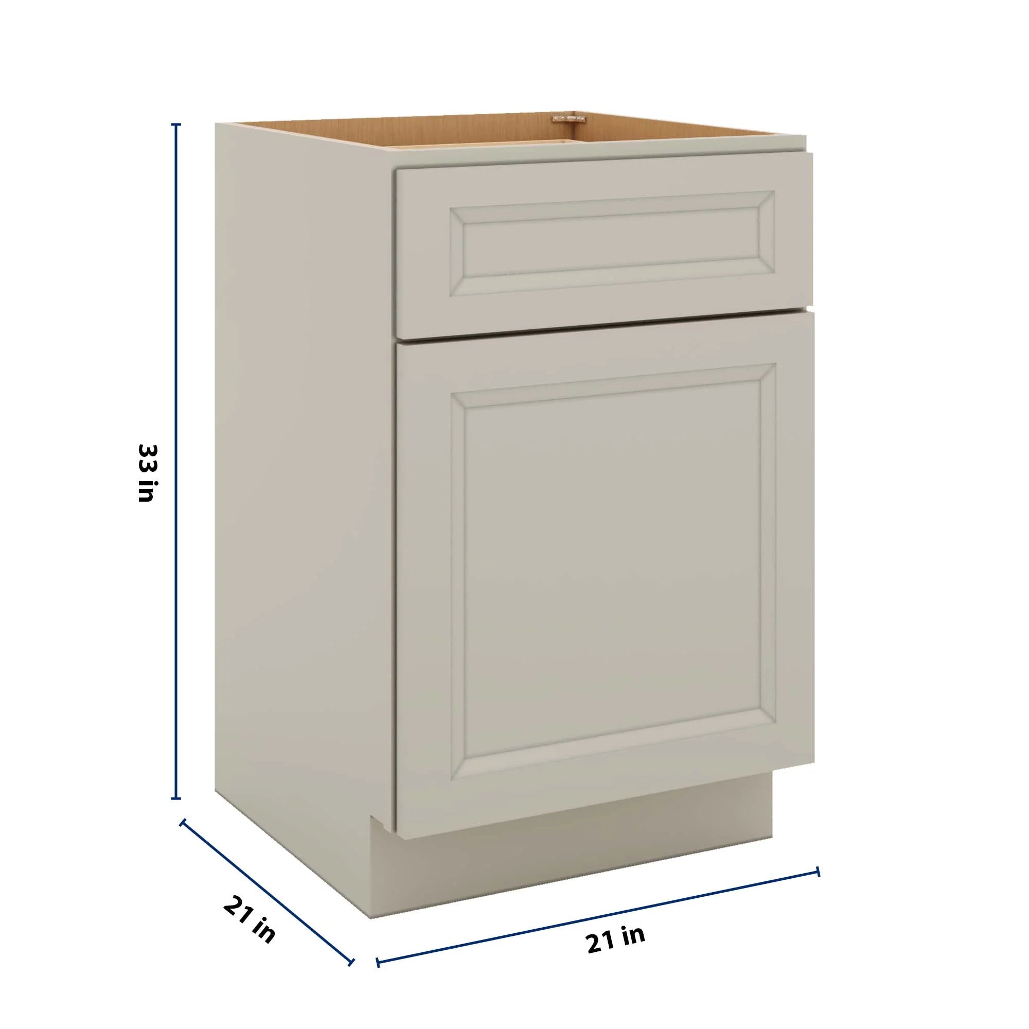 J&K Pebble B6 Vanity Base Door/Drawer 21" W x 33" H x 21" D