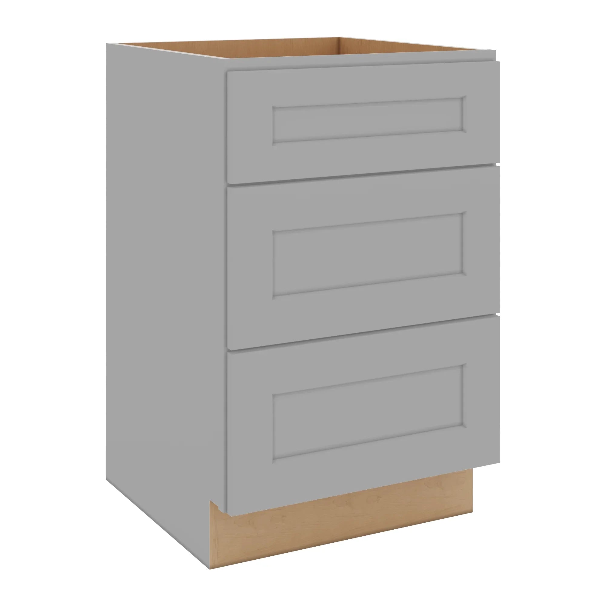 J&K Castle Grey S5 Vanity 3 Drawer Base 21" W x 33" H x 21" D