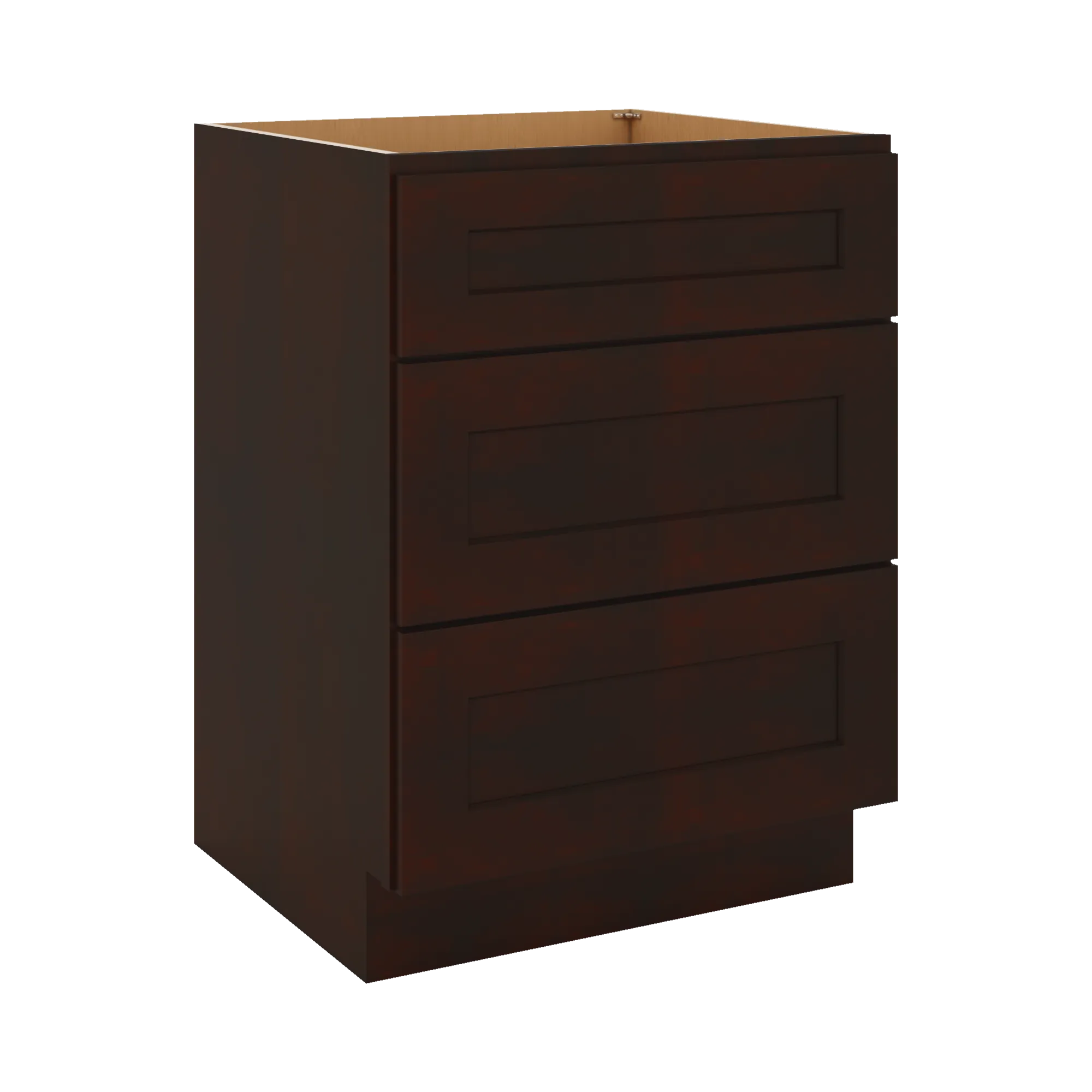 J&K Java Coffee S1 Vanity 3 Drawer Base 24" W x 33" H x 21" D