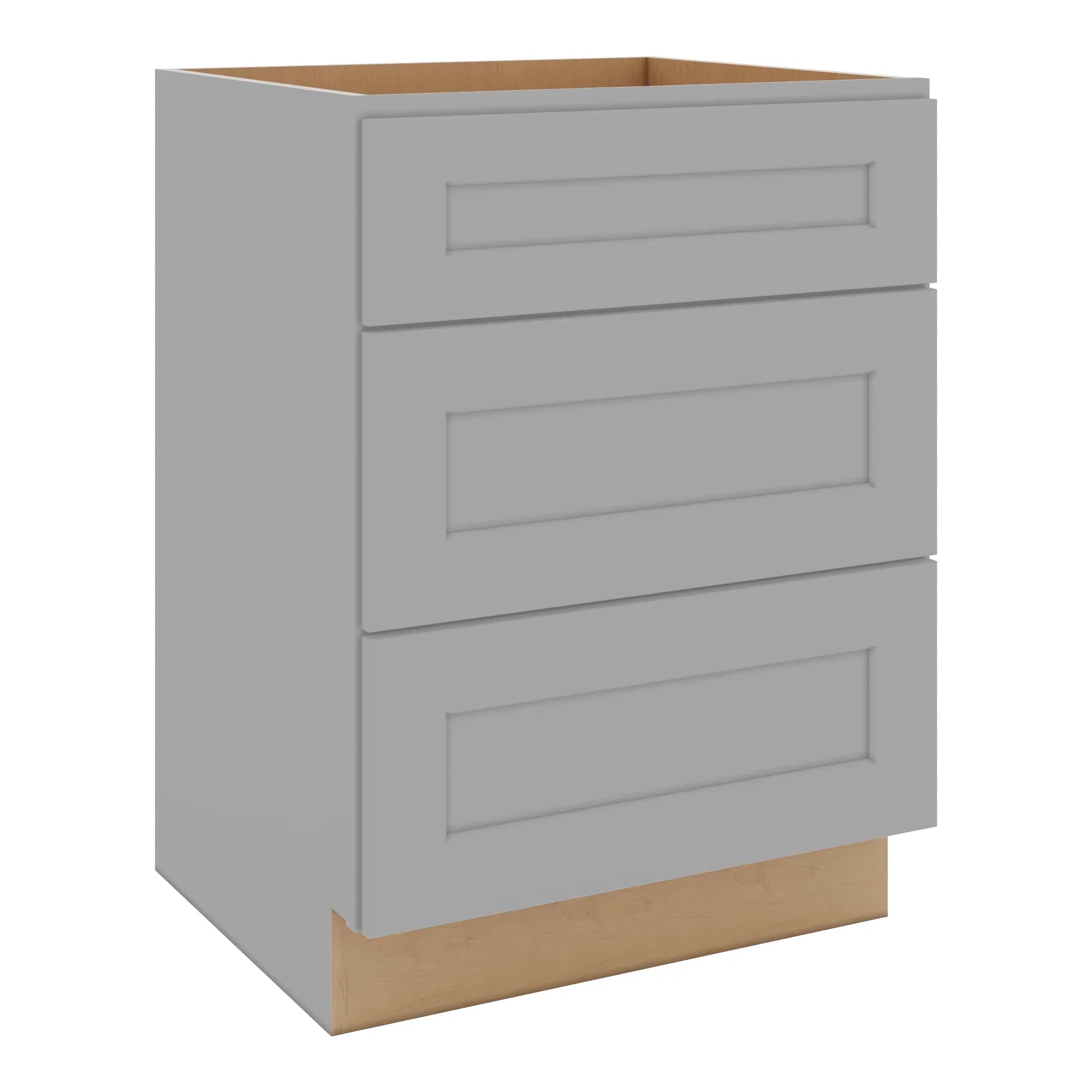 J&K Castle Grey S5 Vanity 3 Drawer Base 24" W x 33" H x 21" D