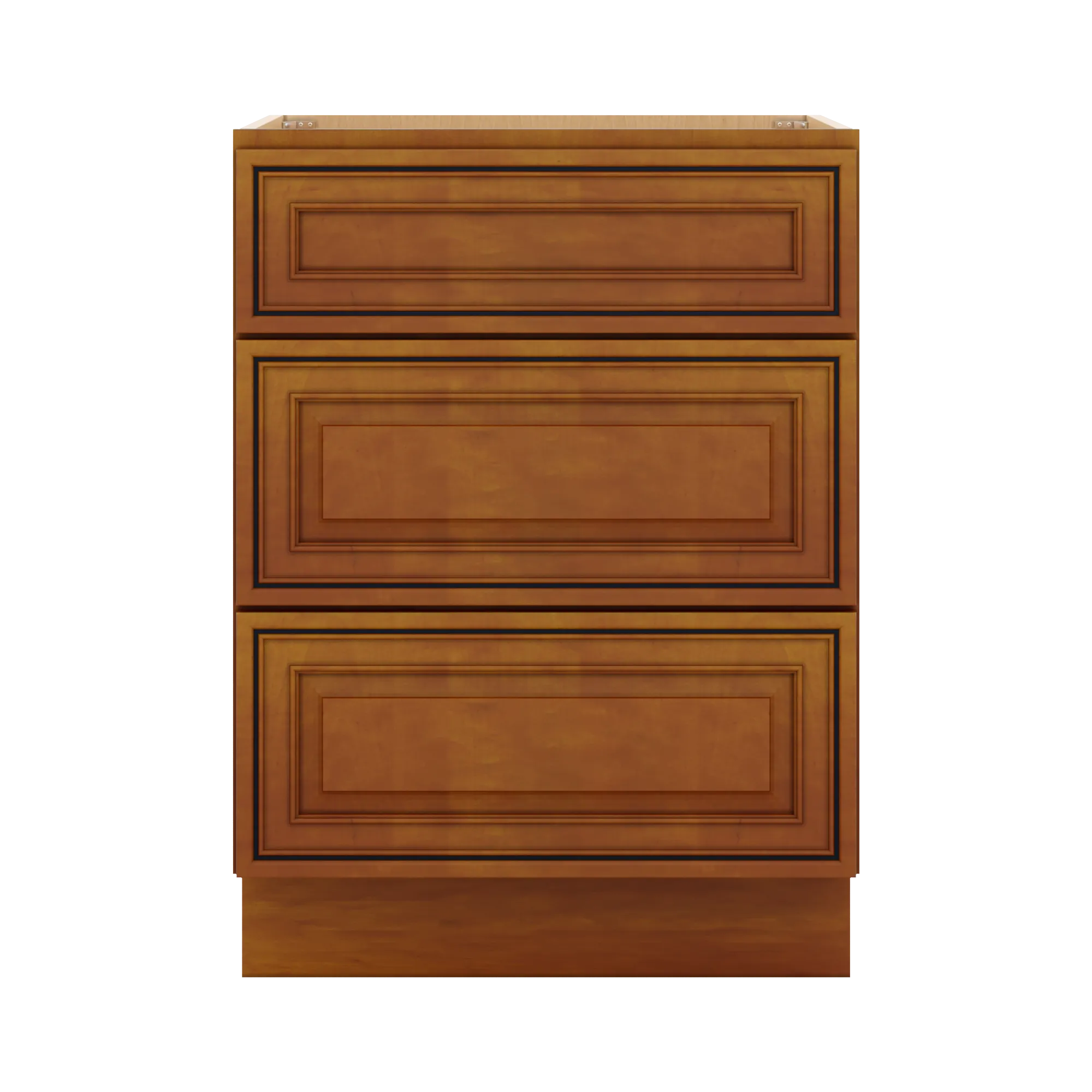 j k mocha glazed k10 vanity 3 drawer base 24 w x 33 h x 21 d