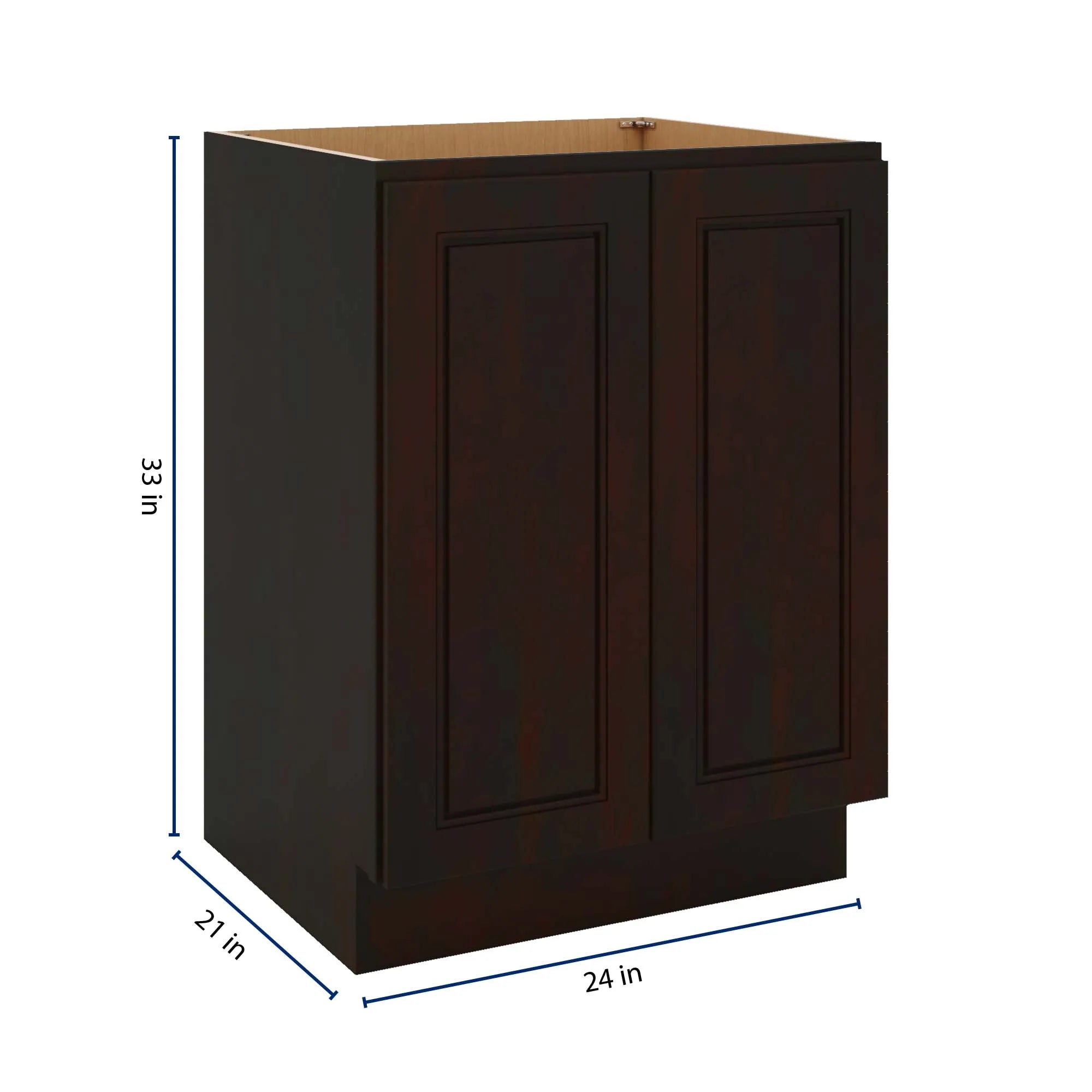 J&K Espresso K8 Vanity Base FHD 24" W x 33" H x 21" D