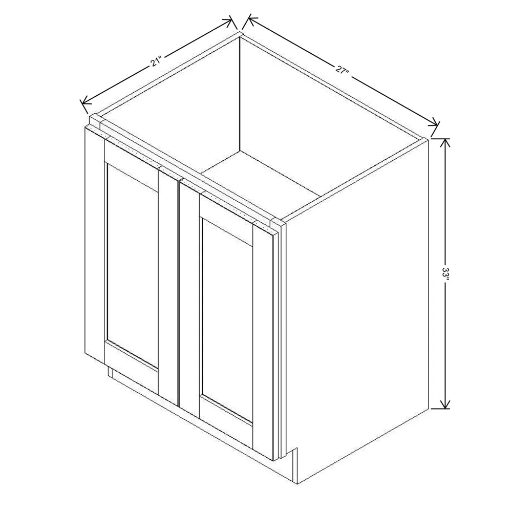 J&K Hazel H8 Vanity Base FHD 27" W x 33" H x 21" D