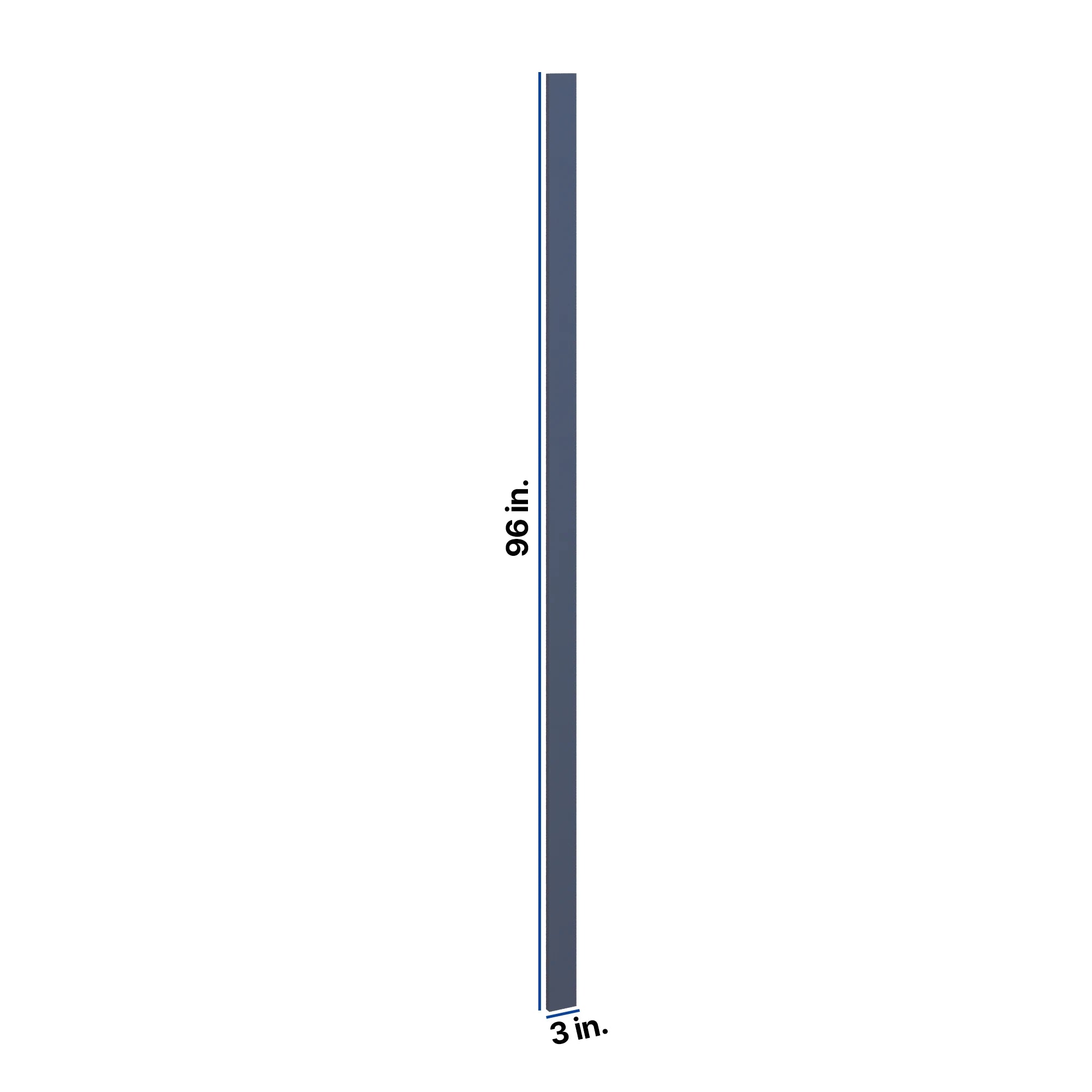 Modernform Cabinet Signature Blue 3" W X 96" H Tall Filler