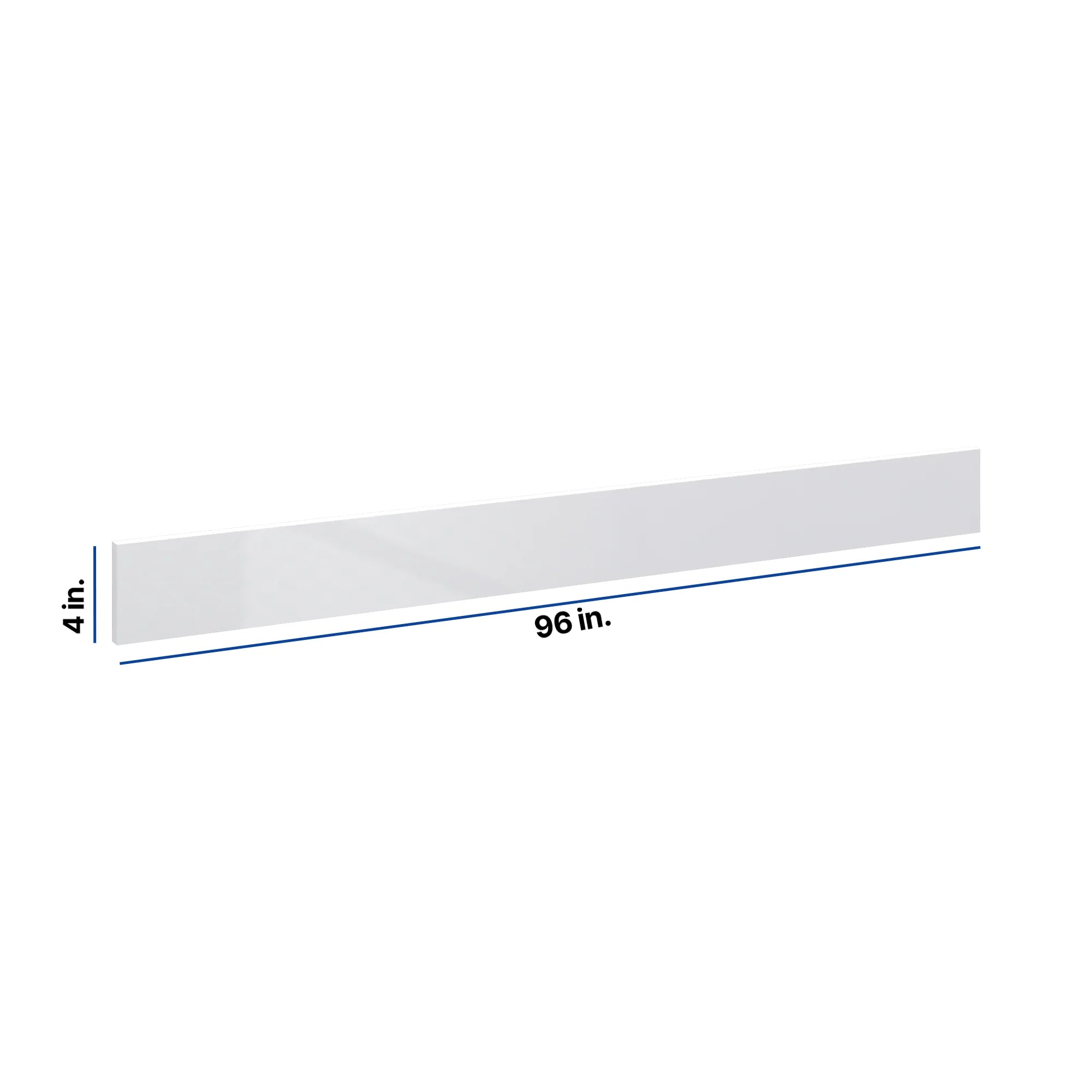 Modernform Cabinet Gloss White 96" W X 4" H X 1/4" D Toekick