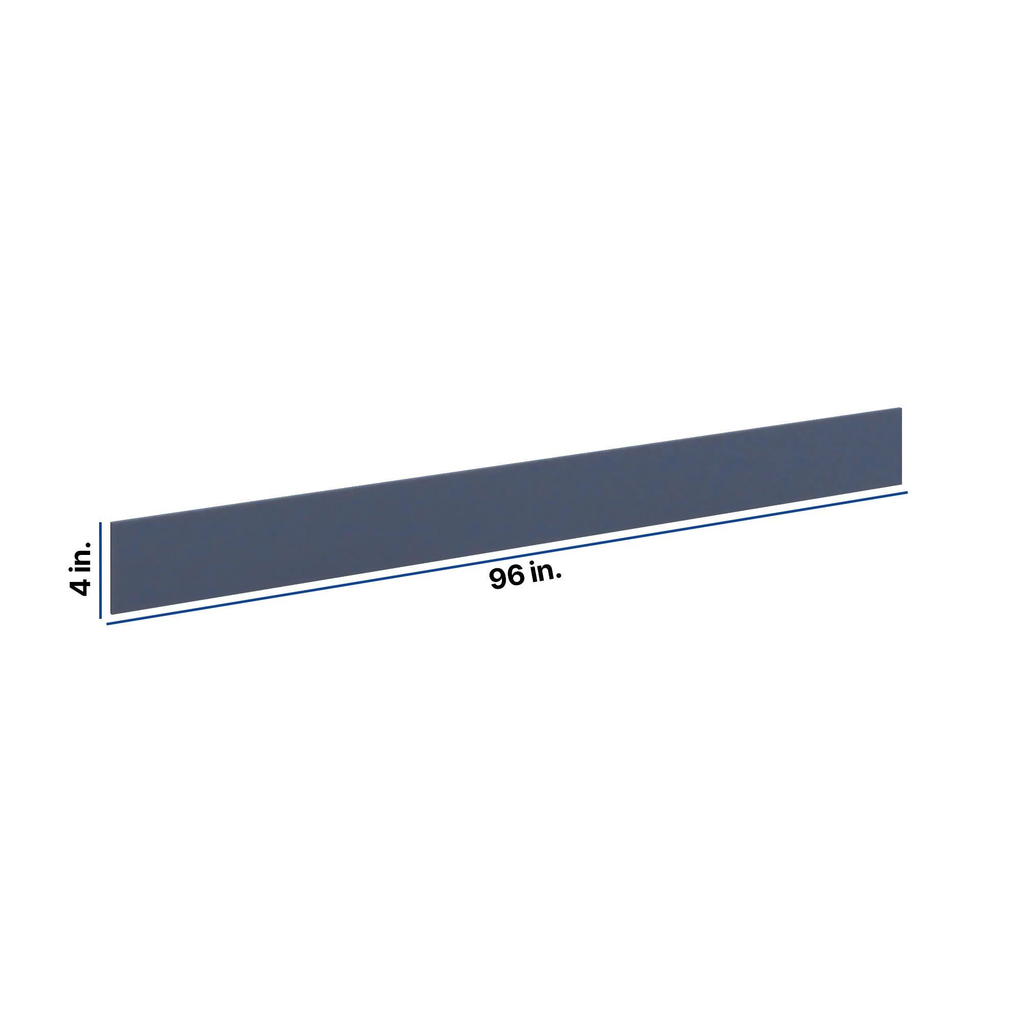 Modernform Cabinet Signature Blue 96" W X 4" H X 1/4" D Toekick