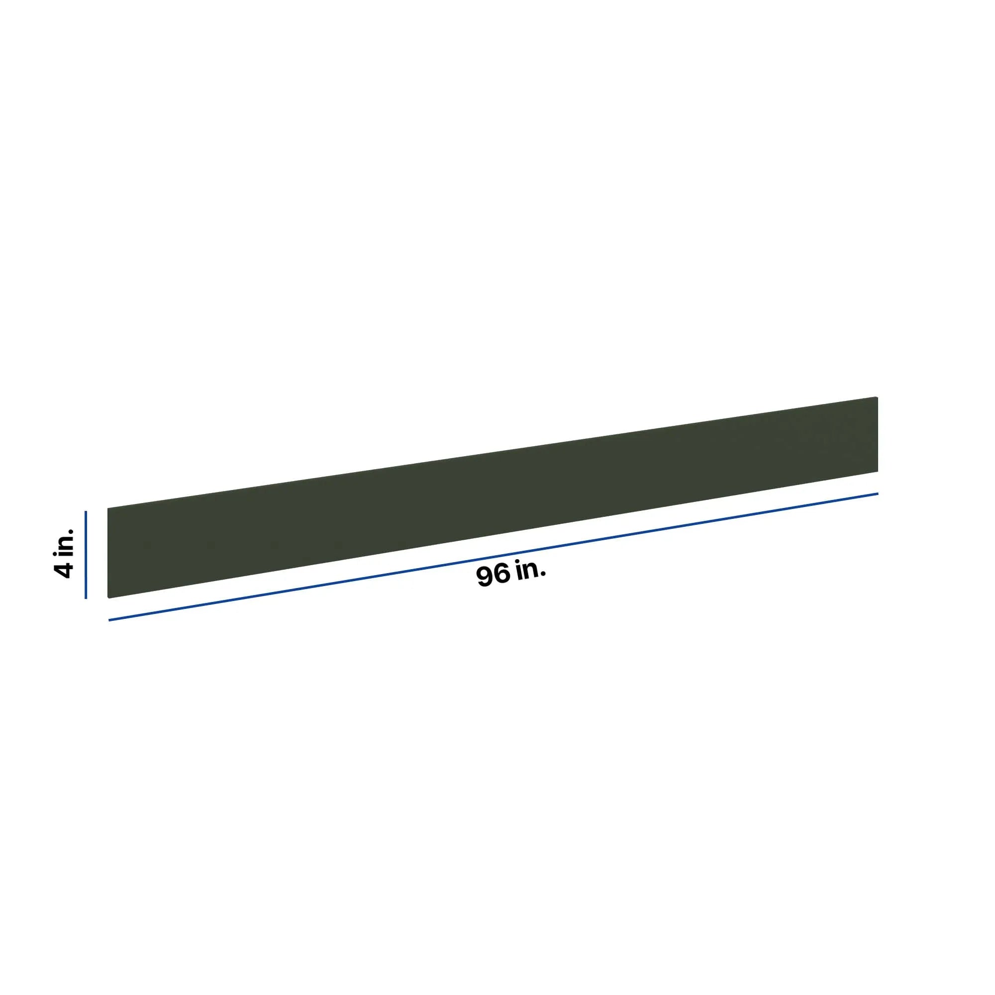 Modernform Cabinet Slim Sage Green 96" W X 4" H X 1/4" D Toekick